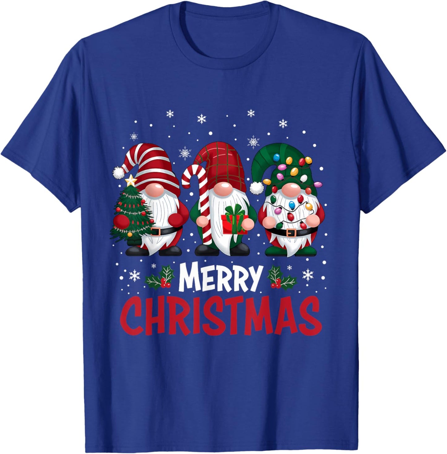 Merry Christmas Gnomes Family Xmas Festive Holiday Gnome T-Shirt - T-Shirt | Royal
