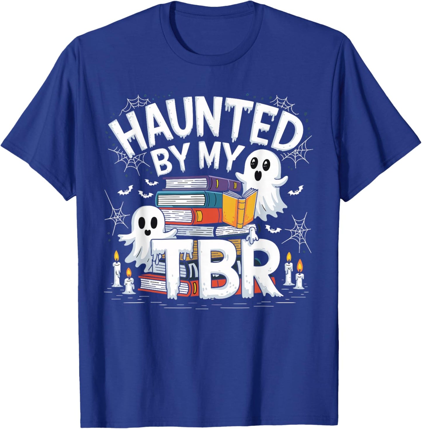 Halloween Book Lover Teacher Ghost Costume Haunted By My Tbr T-Shirt - T-Shirt | Royal