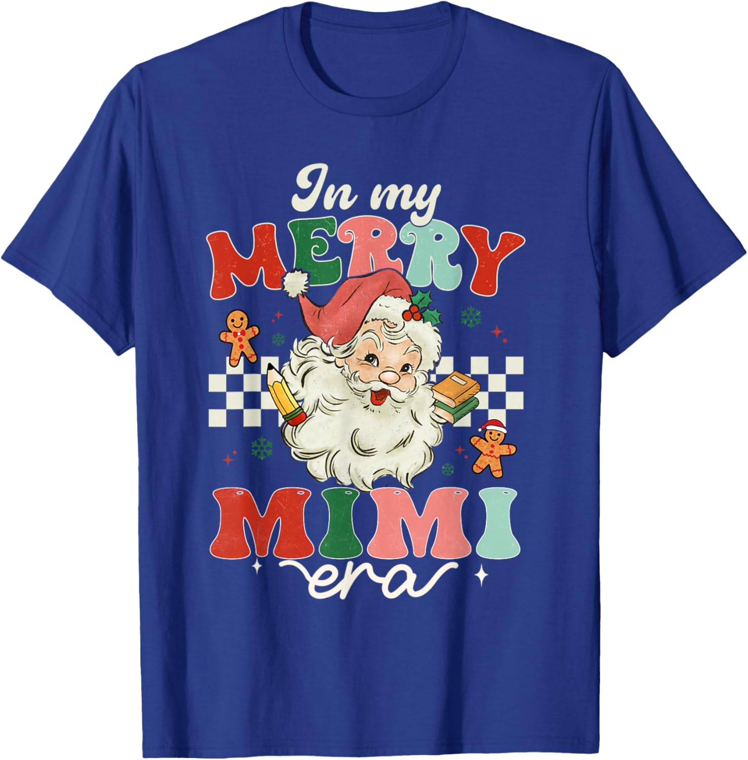 Retro In My Merry Mimi Era Christmas Decor Pajama T-Shirt - T-Shirt | Royal
