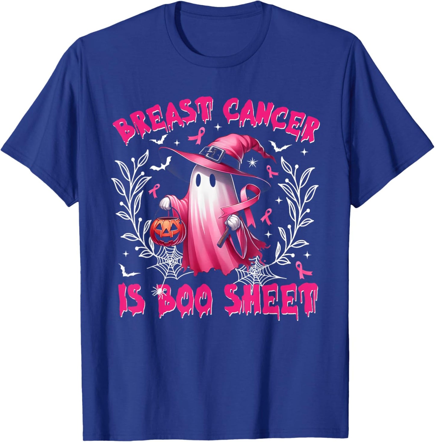 Breast Cancer Is Boo Sheet Halloween Breast Cancer Awareness T-Shirt - T-Shirt | Royal