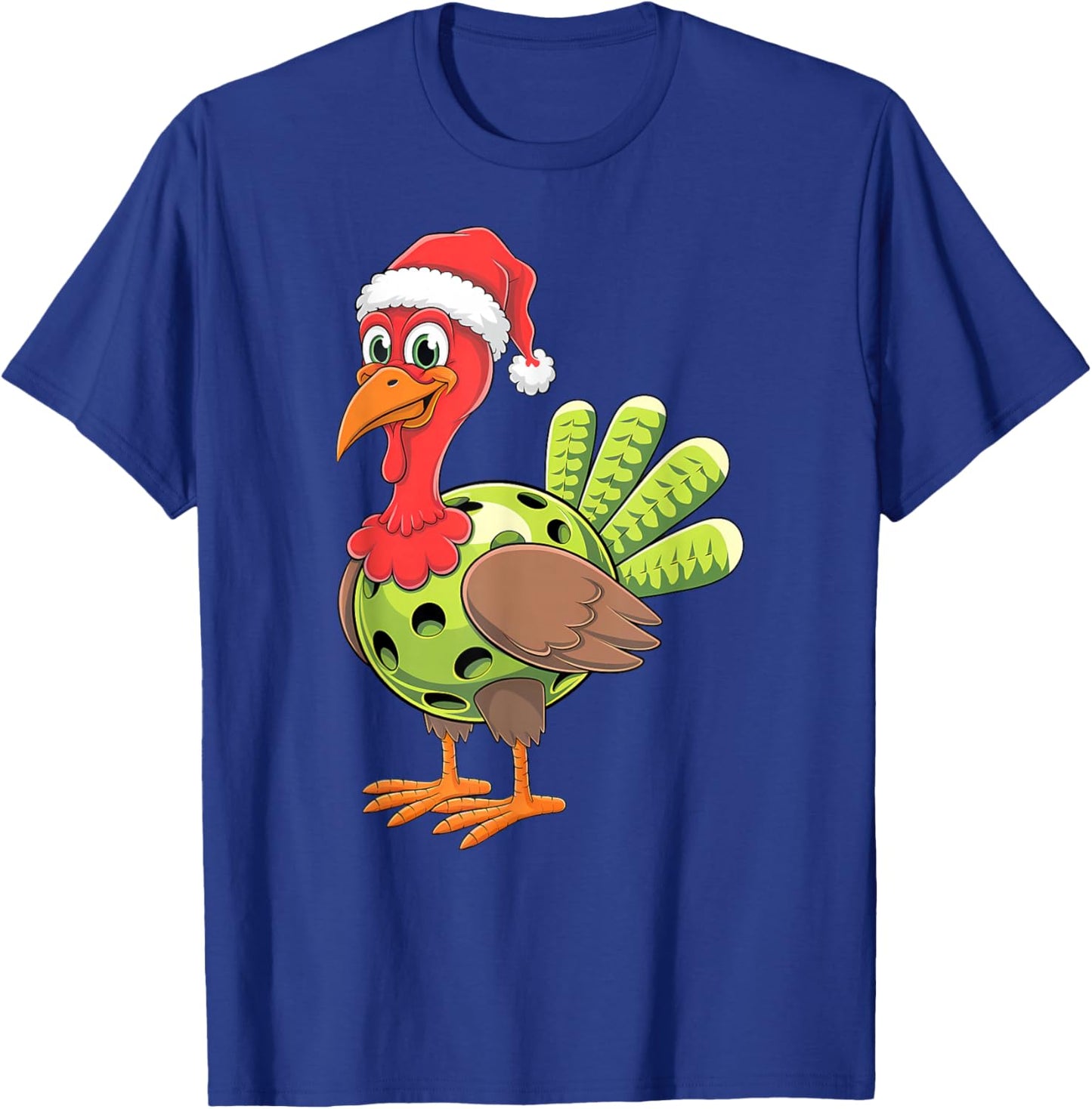 Thanksgiving Turkey Playing Pickleball Pickle ball Lover fun T-Shirt - T-Shirt | Royal