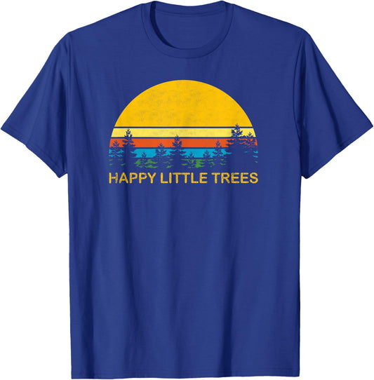 Happy Little Trees Vintage T-Shirt - T-Shirt | Royal