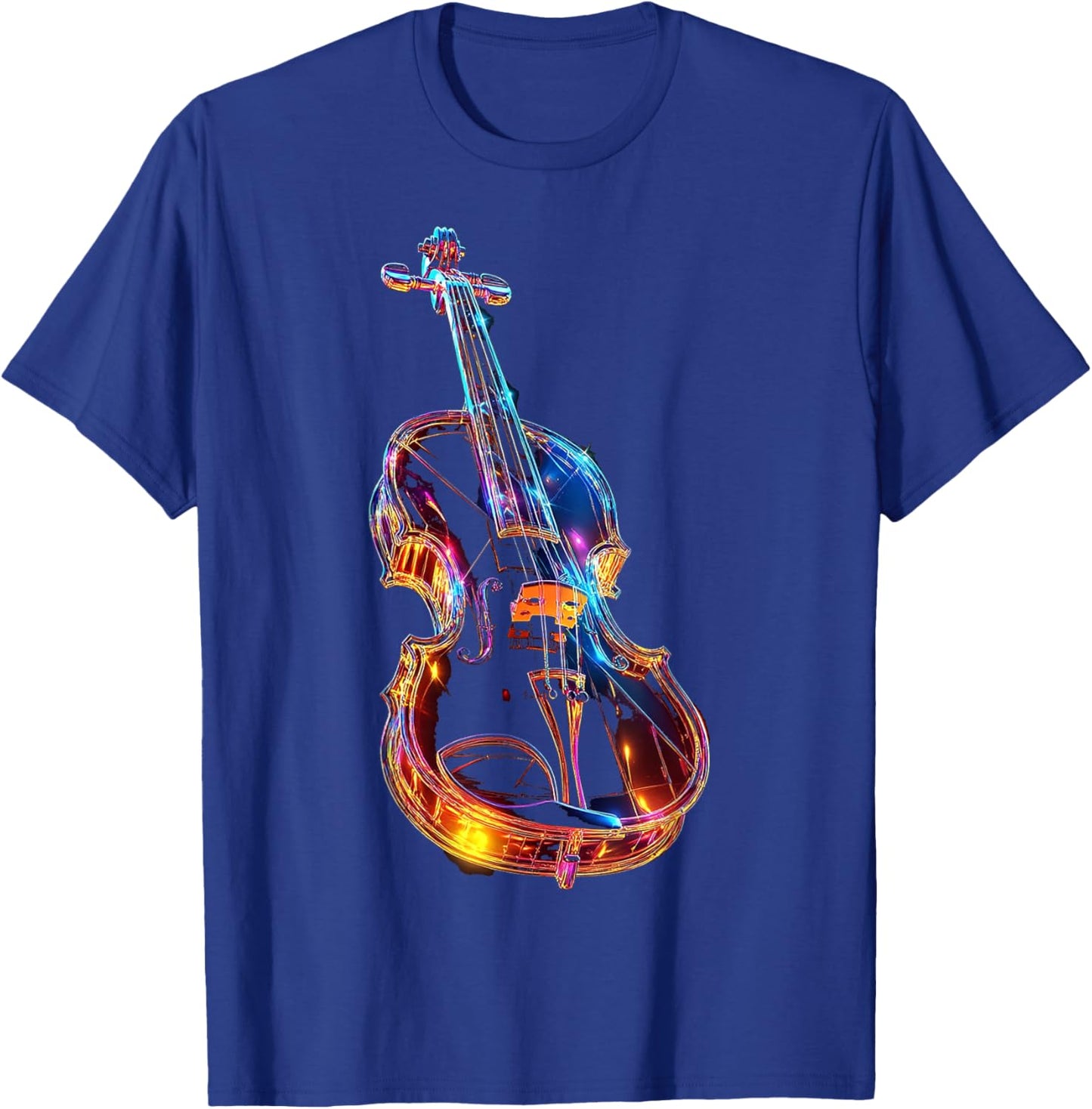 Violin Music Instrument Motif Artwork Violin T-Shirt - T-Shirt | Royal