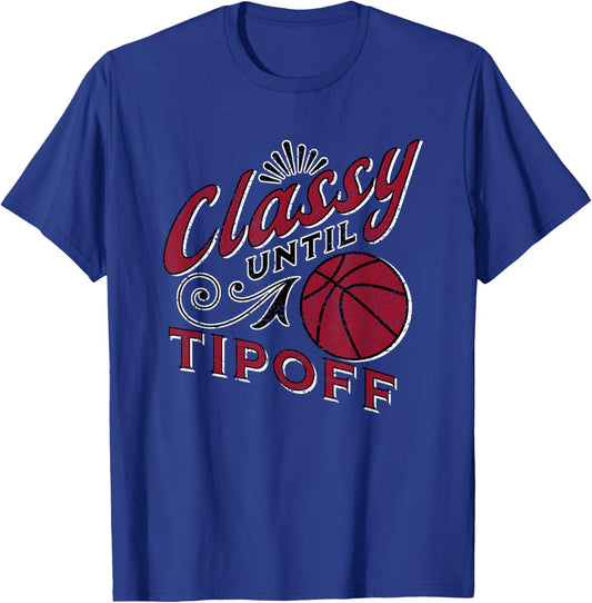 Classy Women Basketball Maroon Gift Basketball Mom Text T-Shirt - T-Shirt | Royal