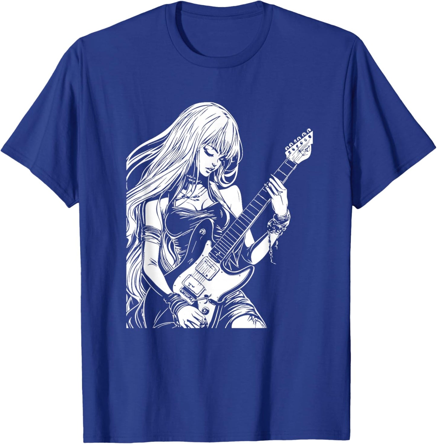 Anime Aesthetic Soft Grunge Waifu Anime Rock Girl T-Shirt - T-Shirt | Royal