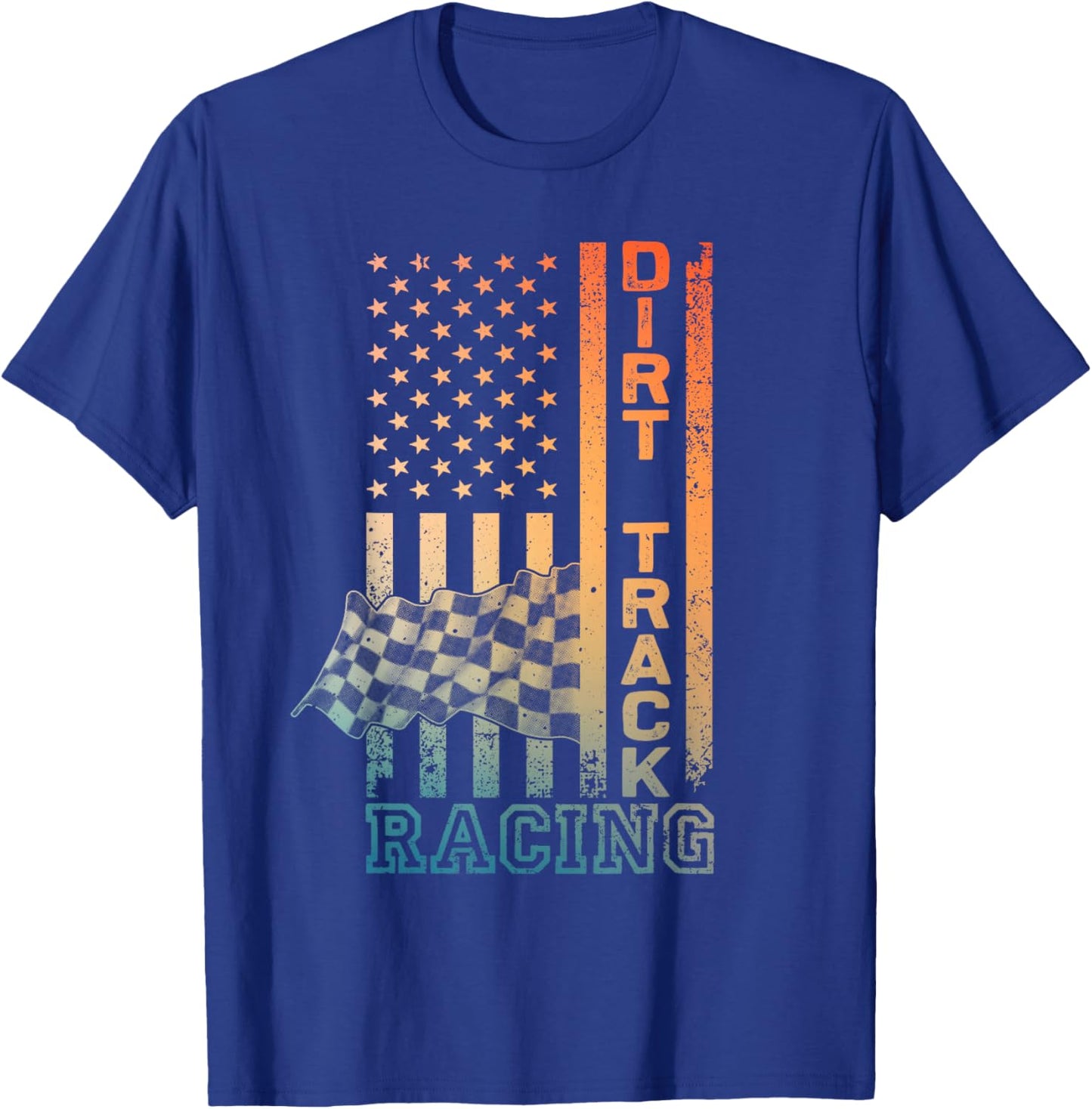 Cool Dirt Track Racing Art Women Dirt Racing Lover T-Shirt - T-Shirt | Royal