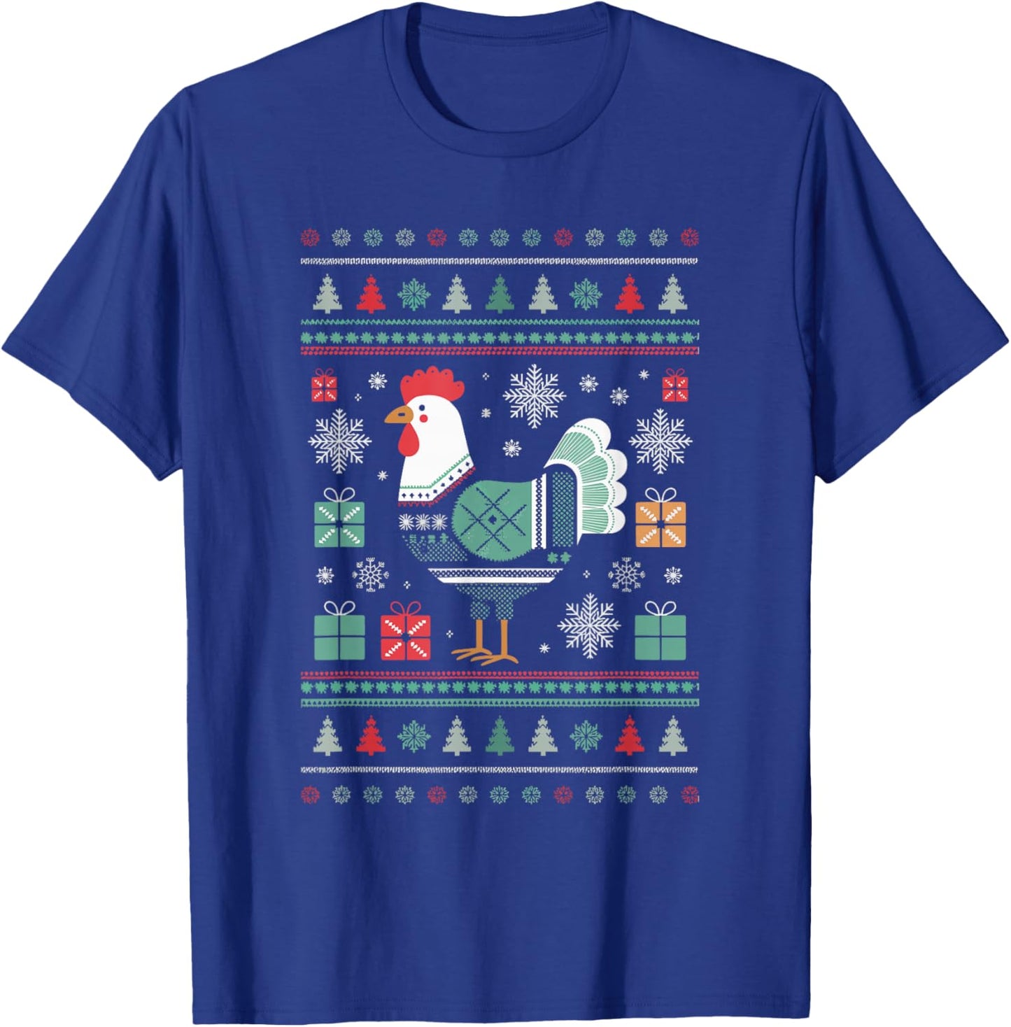 Chicken Ugly Christmas T-Shirt - T-Shirt | Royal