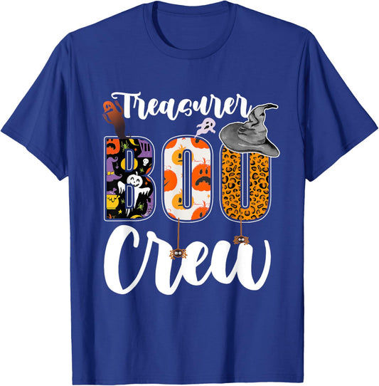 Treasurer Boo Crew Halloween Matching Bursar T-Shirt - T-Shirt | Royal