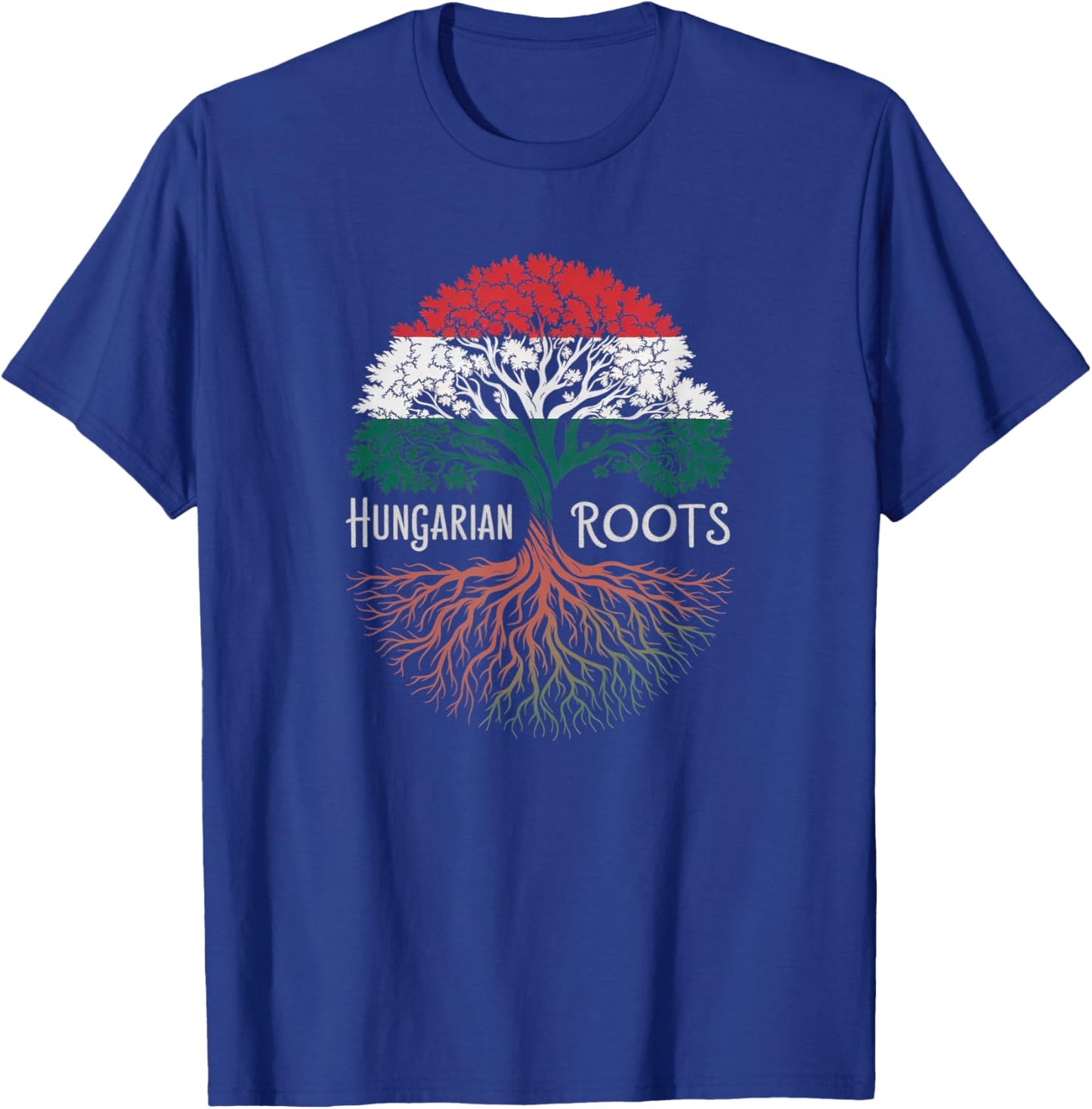 Hungarian Roots - Hungary Flag Colors Family Tree Souvenir T-Shirt - T-Shirt | Royal