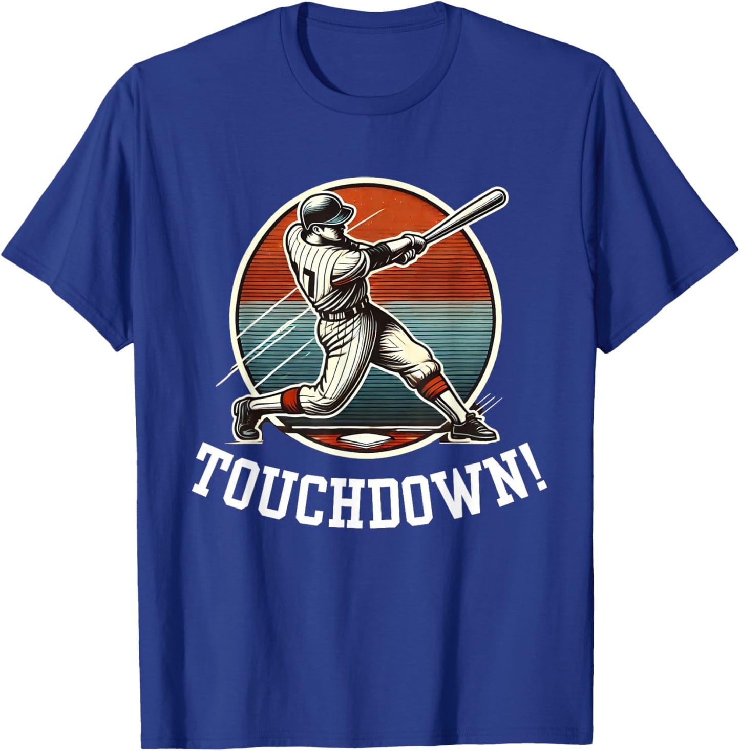 Touchdown Homerun Sports Mash Up Football Baseball Funny T-Shirt - T-Shirt | Royal
