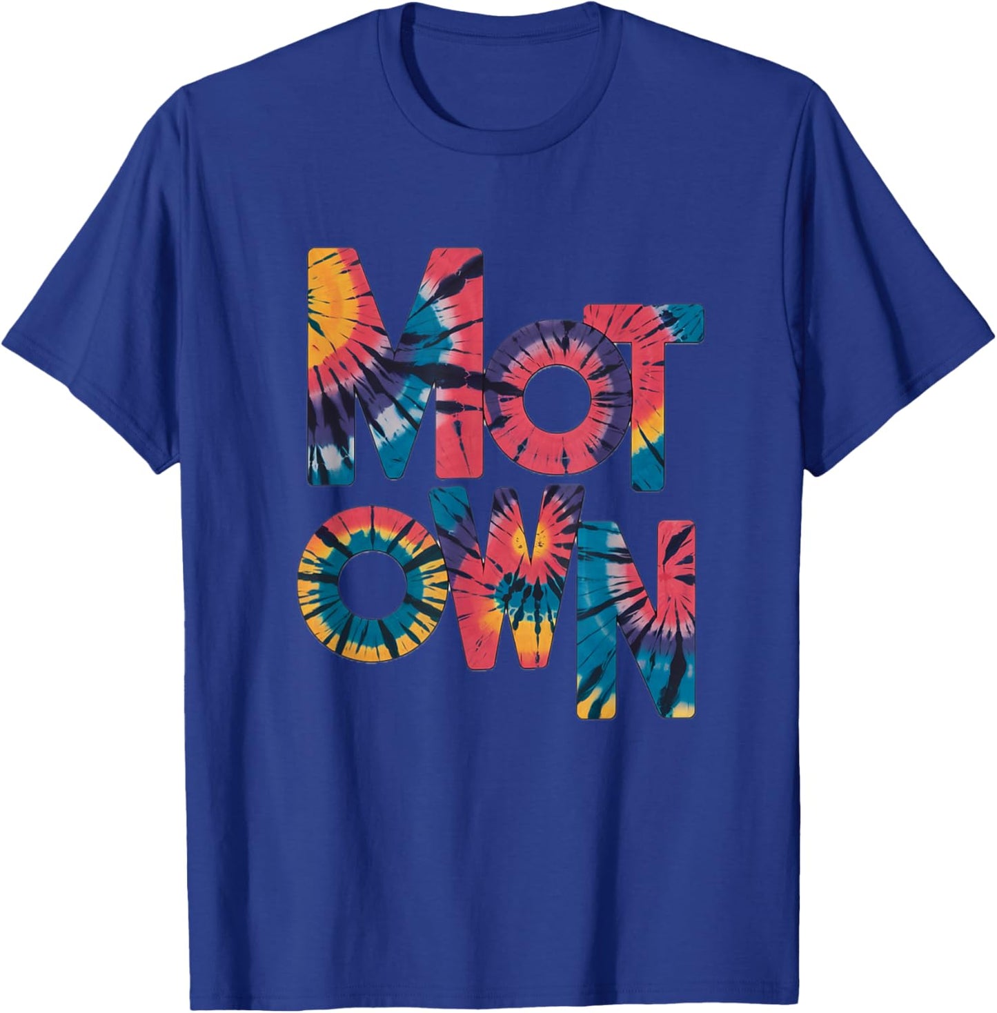 Motown Tie Dye Vintage Inspired Detroit Michigan 60s Retro T-Shirt - T-Shirt | Royal