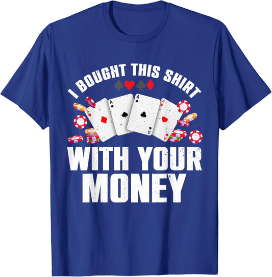 Unique Poker Design Women Poker Player Poker Lover T-Shirt - T-Shirt | Royal