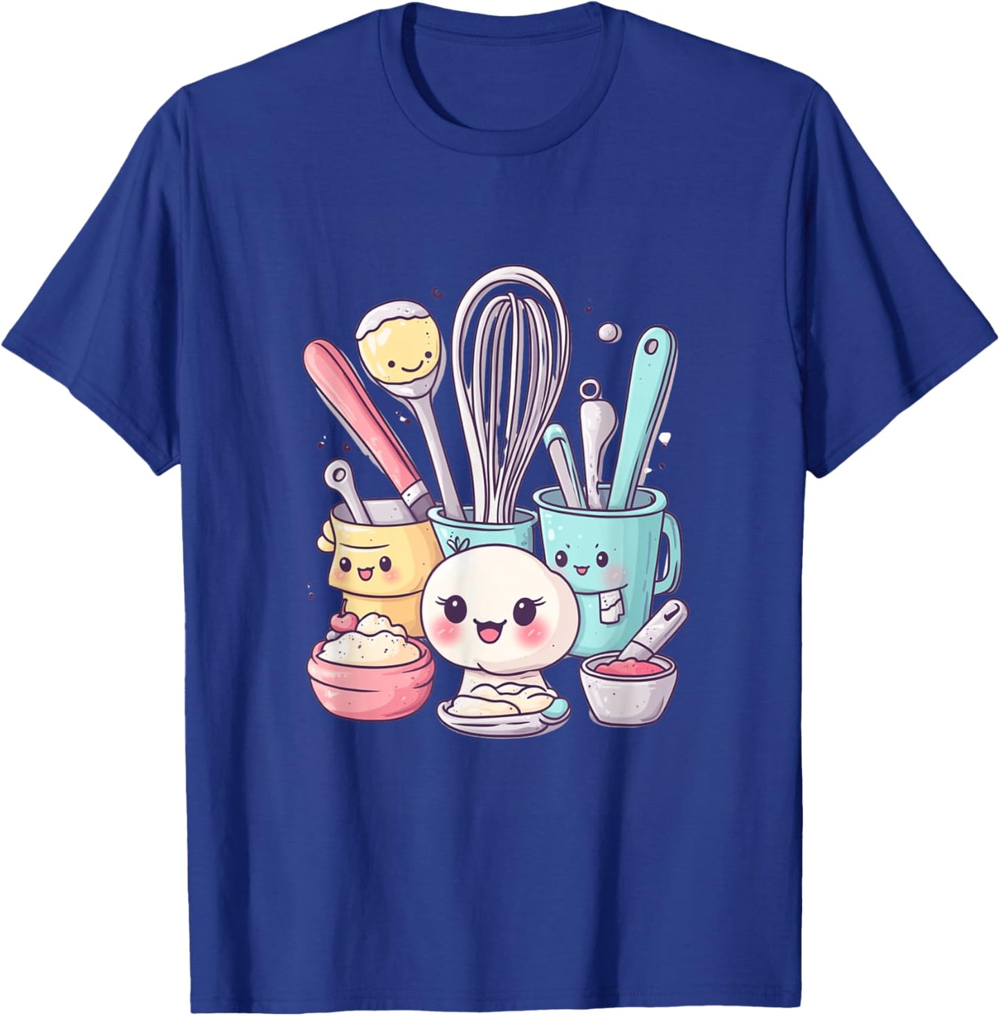 Cute Anthropomorphic Baking T-Shirt - T-Shirt | Royal