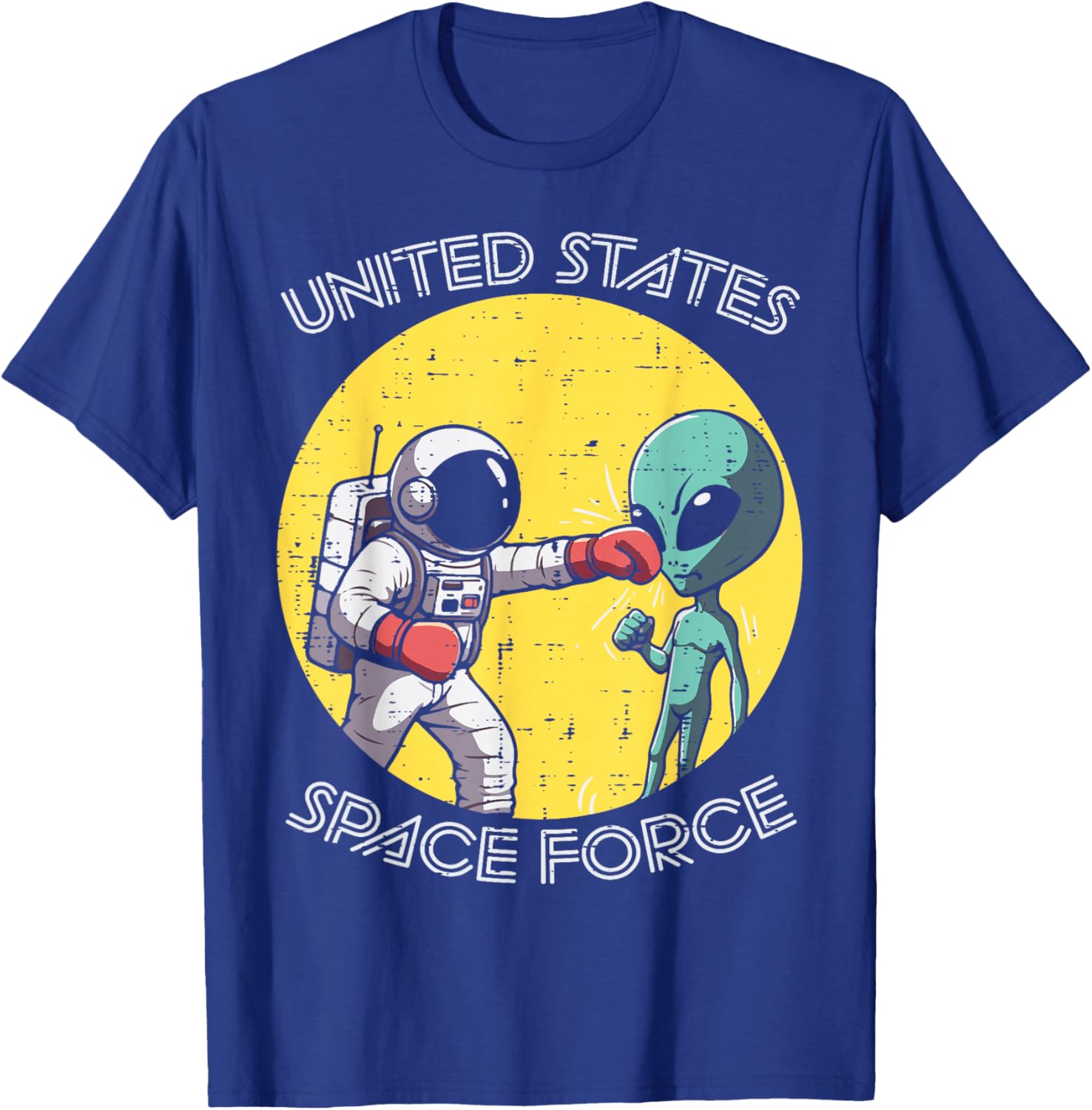 Astronaut Punch Alien United States Space Force Men Boys Kid T-Shirt - T-Shirt | Royal