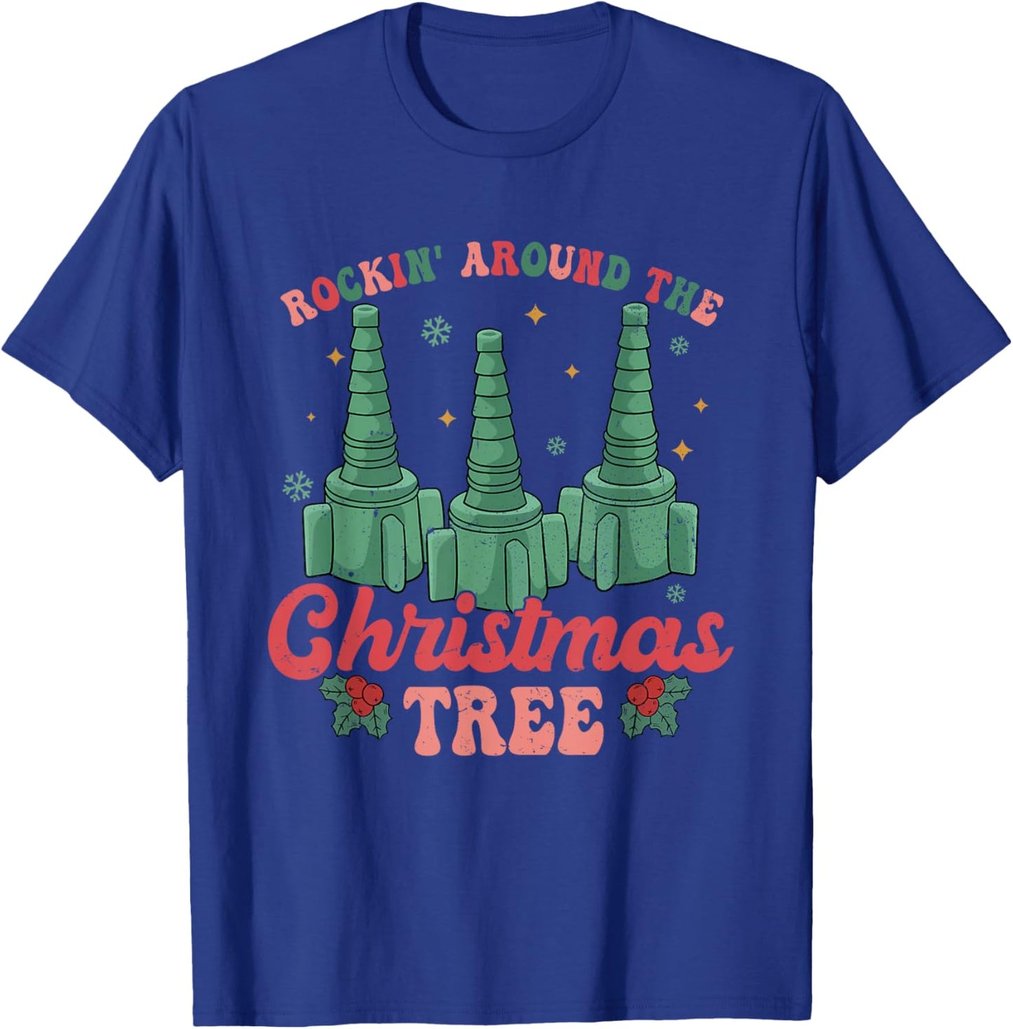 Rocking Around The Christmas Tree Respiratory Therapist Xmas T-Shirt - T-Shirt | Royal
