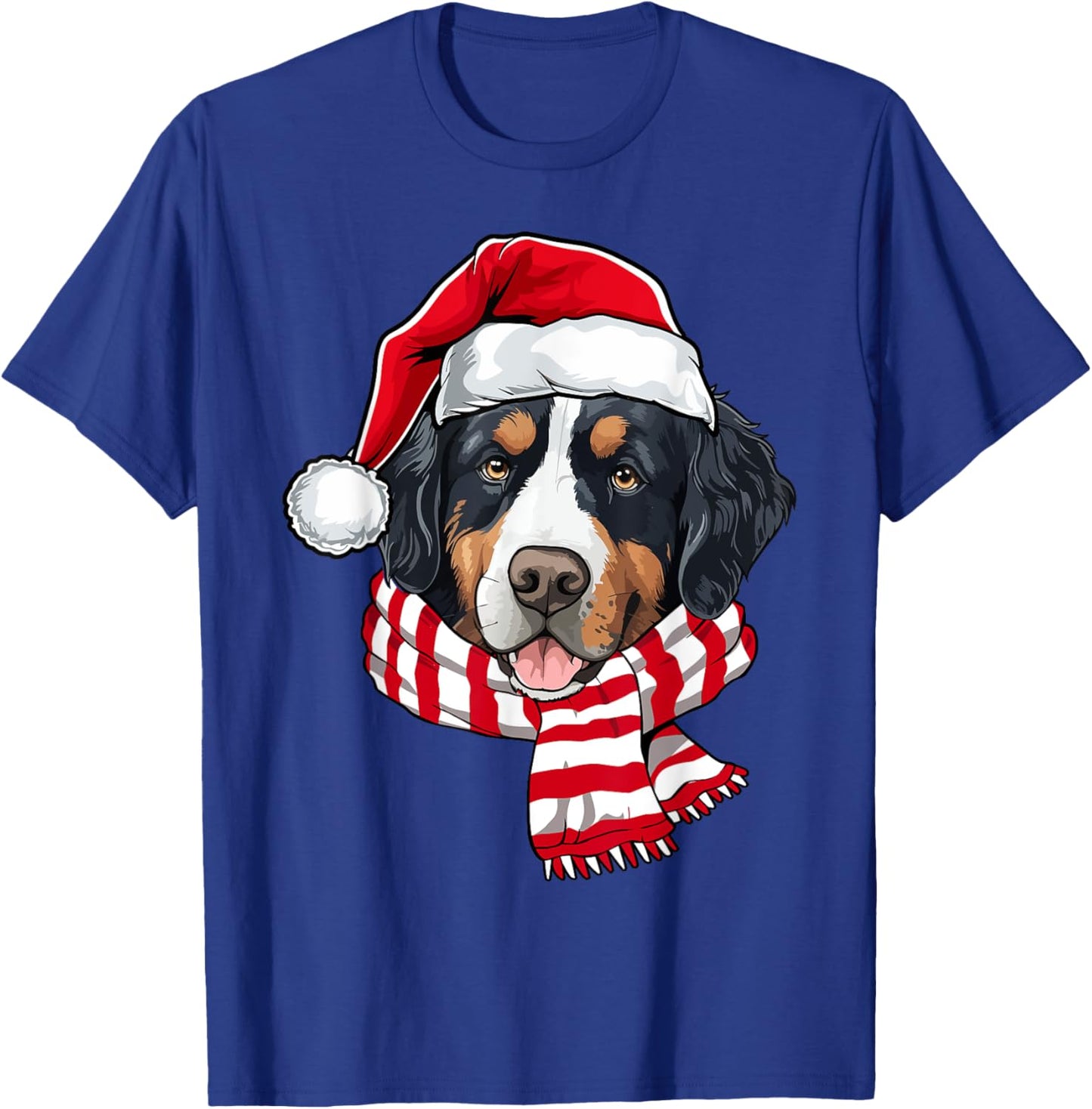 Santa Bernese Mountain Christmas Dog Lover Men Women Kids T-Shirt - T-Shirt | Royal