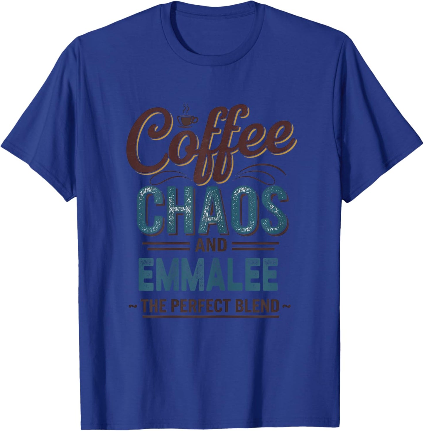 EMMALEE Personalized Cute Coffee Girls EMMALEE Name T-Shirt - T-Shirt | Royal