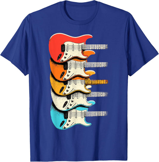Rock and Roll Vintage Music Guitar T-Shirt - T-Shirt | Royal