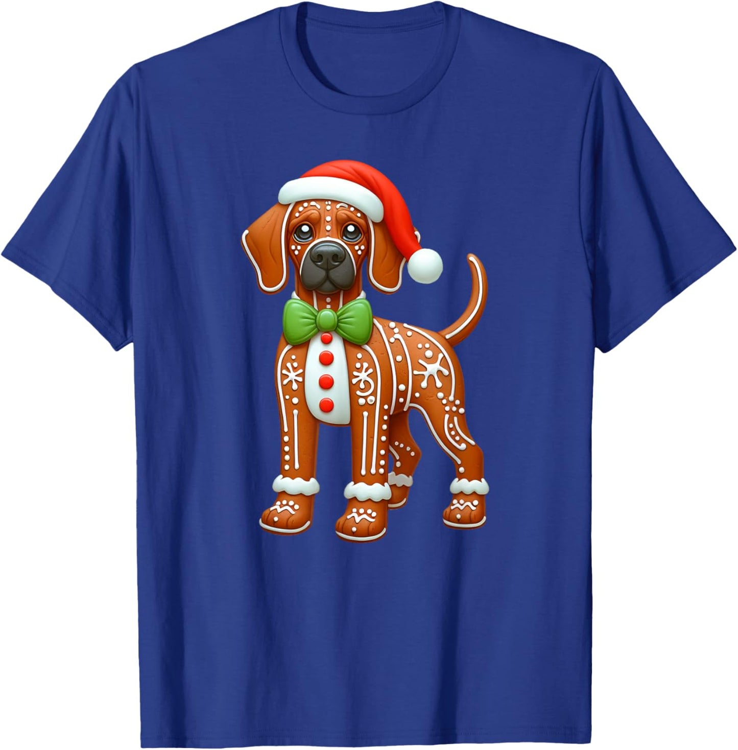 Gingerbread Man Rhodesian Ridgeback Christmas T-Shirt - T-Shirt | Royal