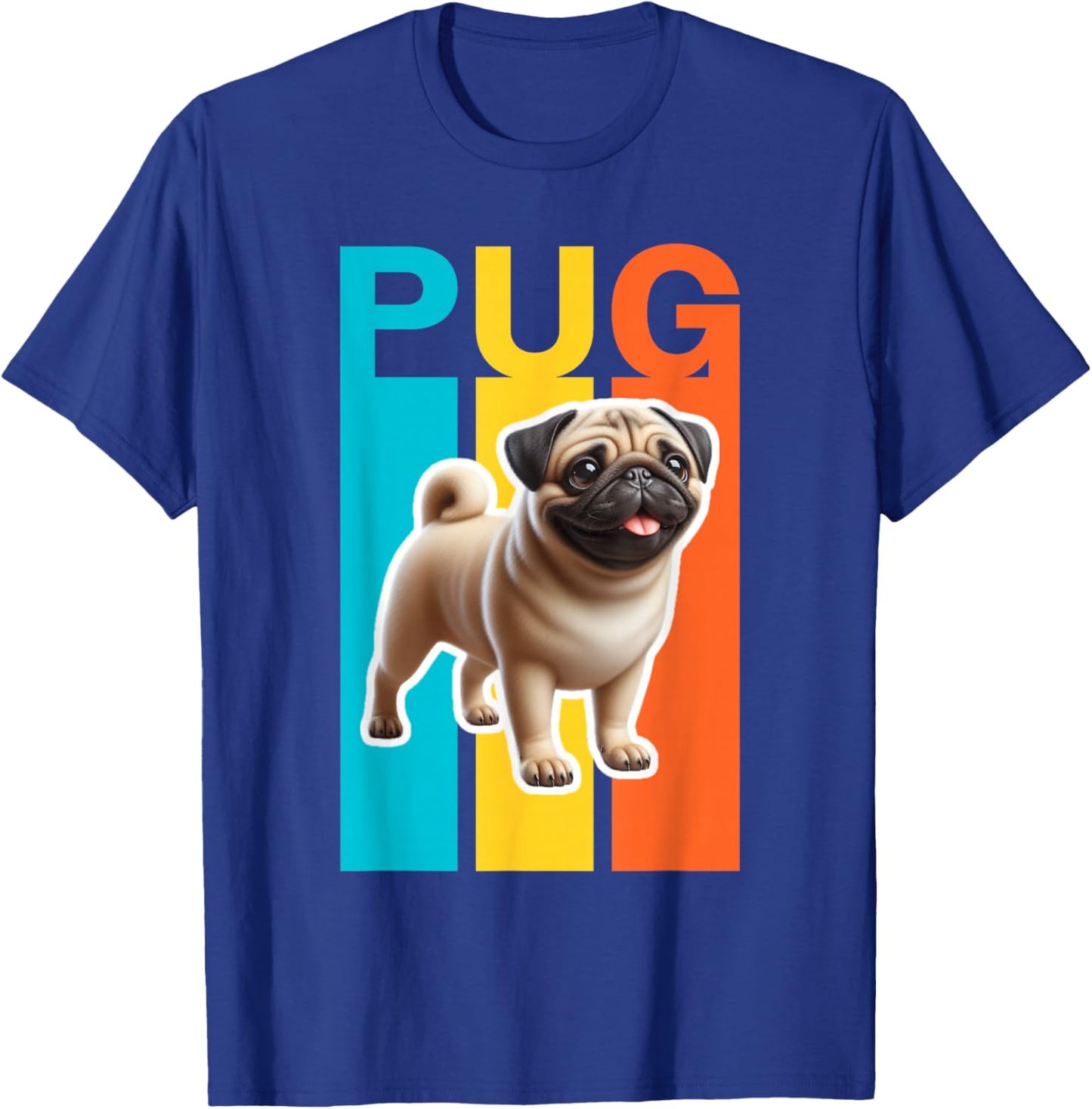 Colorful Pug T-Shirt - T-Shirt | Royal