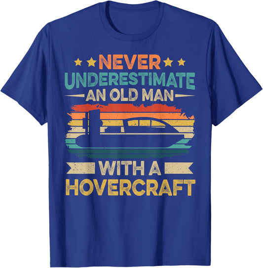 Hovercraft and Landing Design for a Hovercraft captain T-Shirt - T-Shirt | Royal