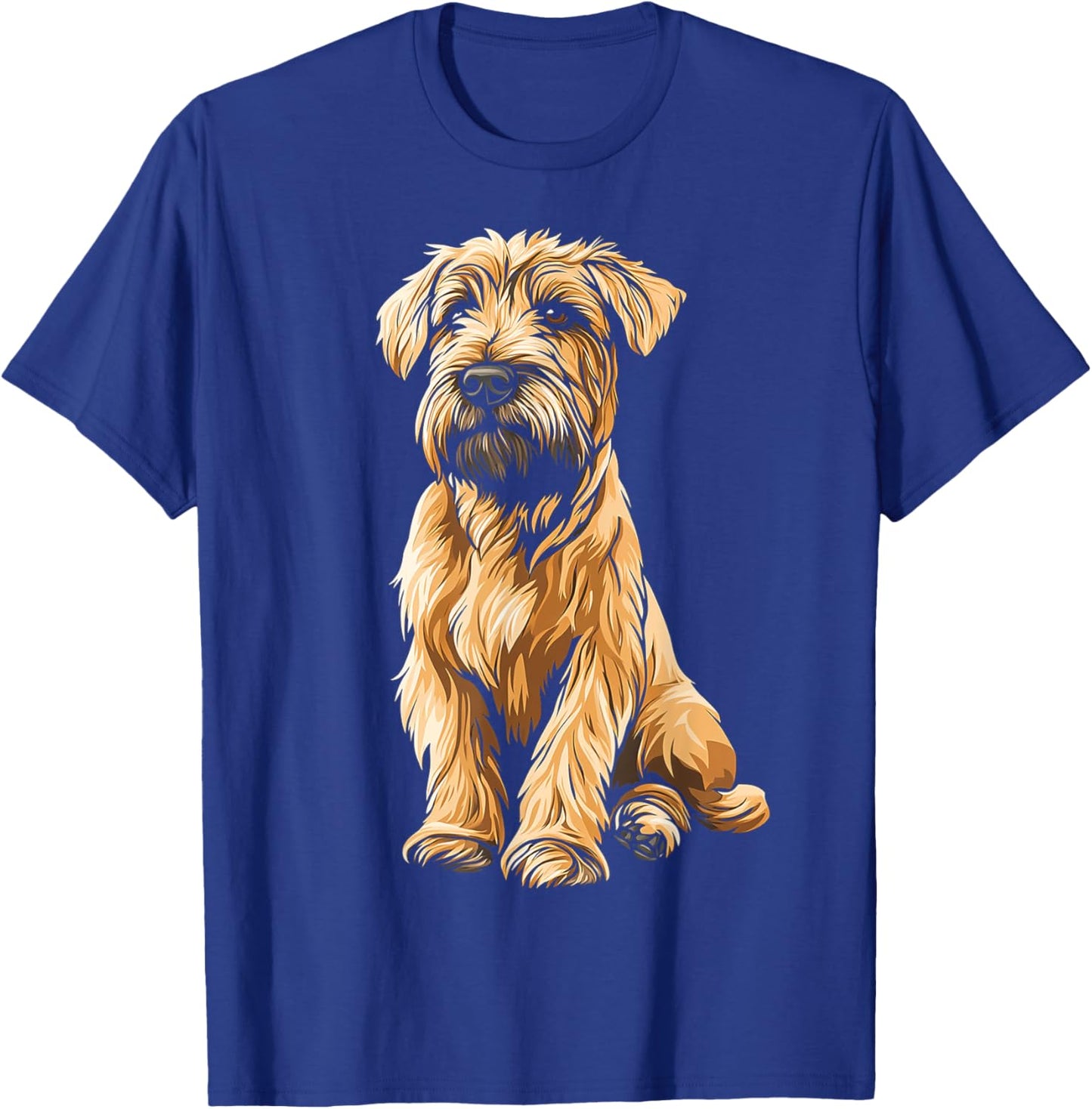 Soft Coated Wheaten Terrier Dog Motif Pet Artwork T-Shirt - T-Shirt | Royal