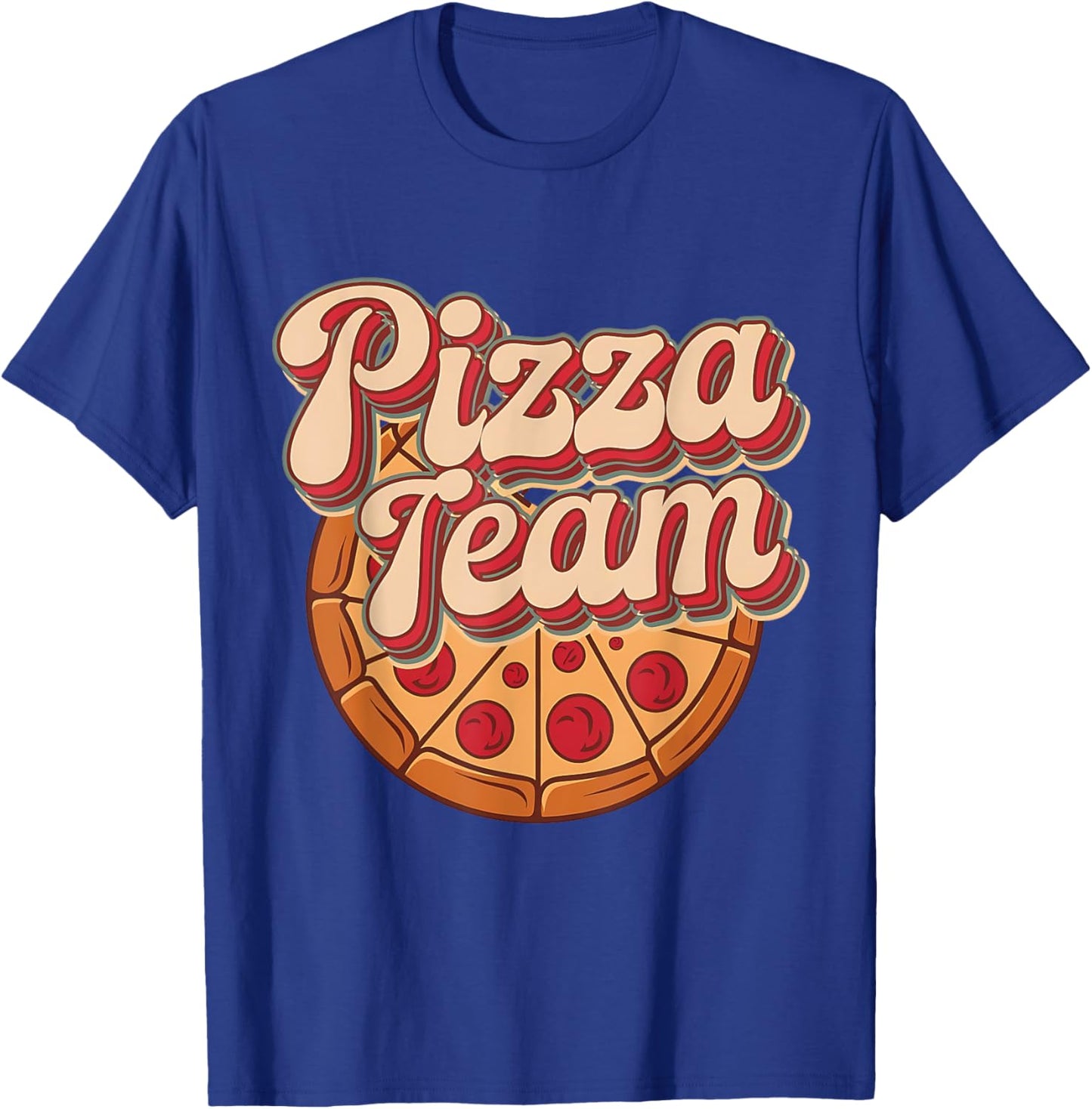 Pizza Team Retro Vintage Family Matching Italian Food T-Shirt - T-Shirt | Royal