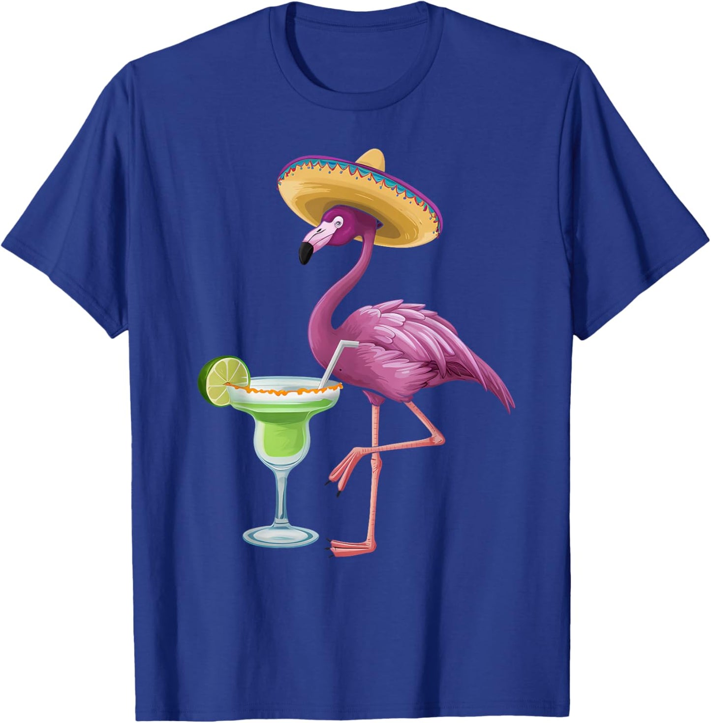Mexican Flamingo Mexico Vacation Pink Tropical Flock 70s 80s T-Shirt - T-Shirt | Royal