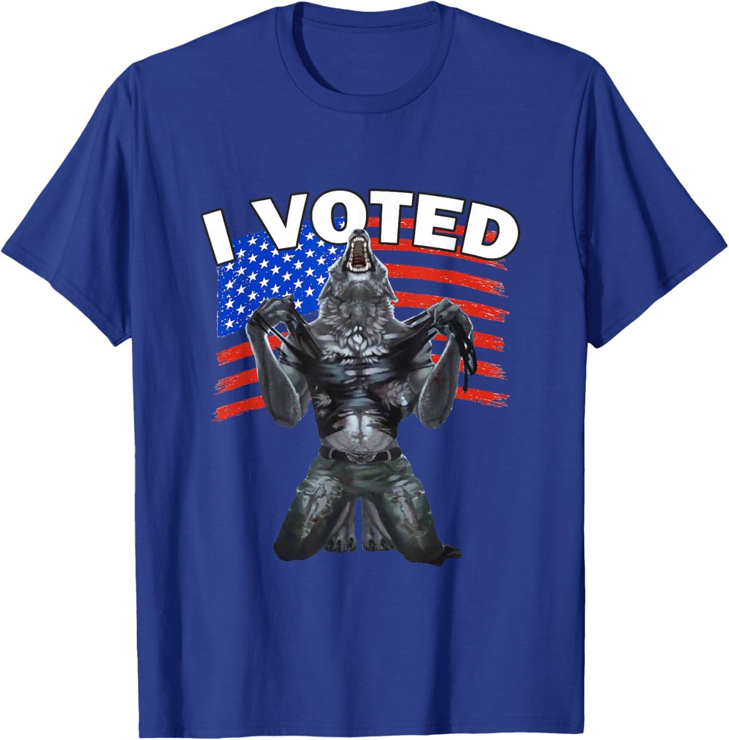 I Voted Werewolf T-Shirt - T-Shirt | Royal