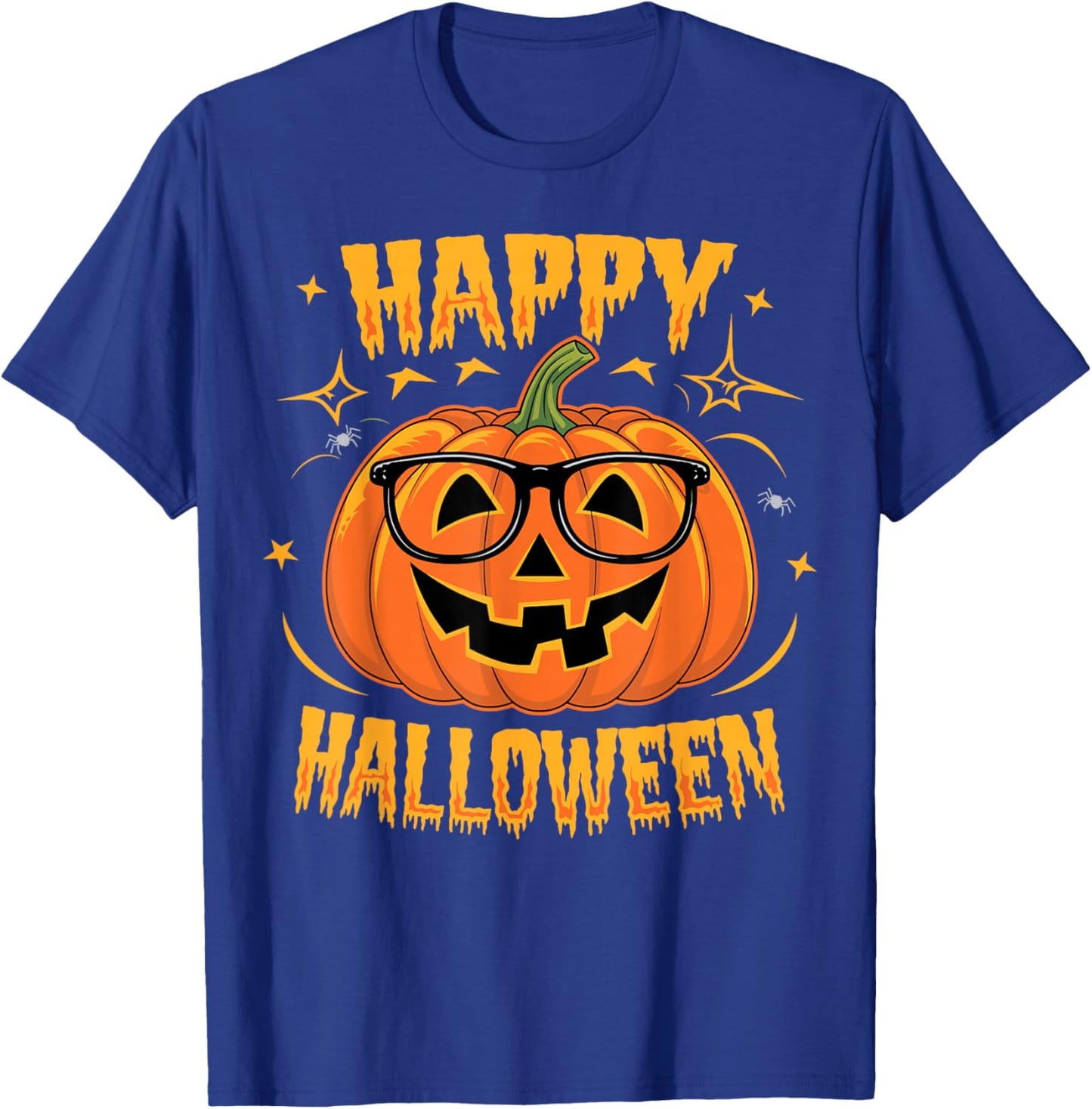 Halloween Funny Pumpkin Happy Halloween T-Shirt - T-Shirt | Royal