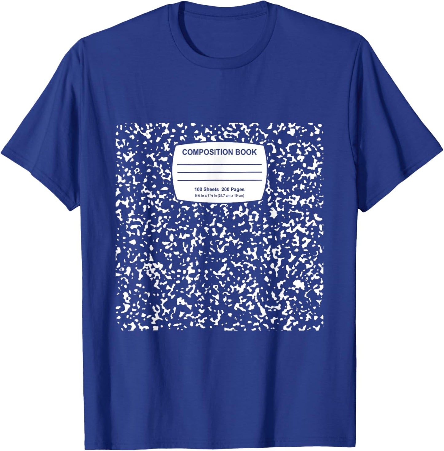 Composition Notebook Costume Teachers Matching Halloween T-Shirt - T-Shirt | Royal