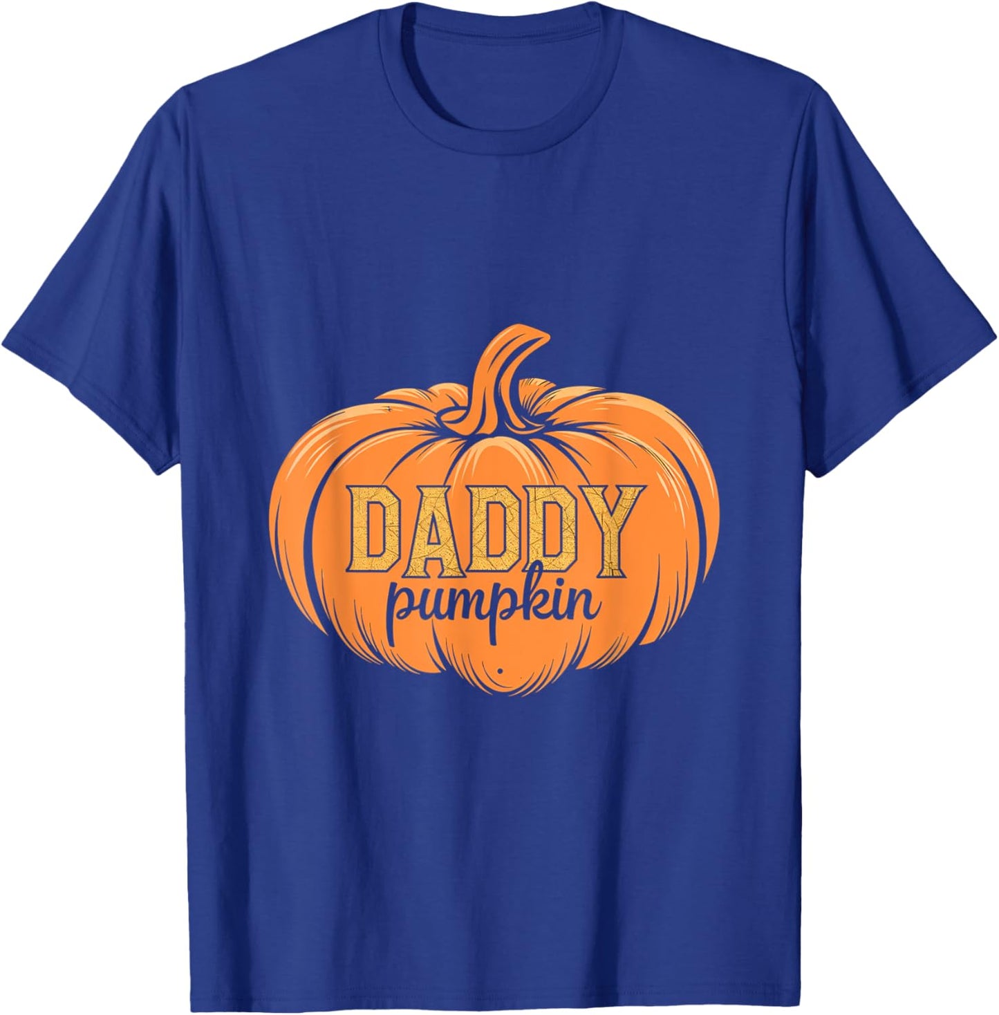 Daddy Pumpkin Fall Dad Family Father Autumn T-Shirt - T-Shirt | Royal