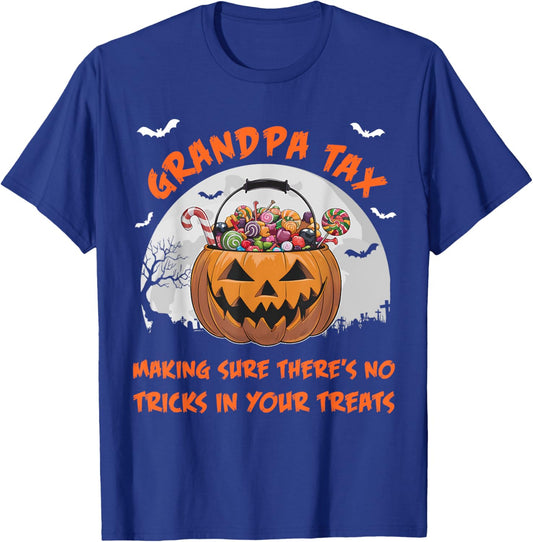 Grandpa Tax Halloween Funny Trick Or Treat Candy T-Shirt - T-Shirt | Royal