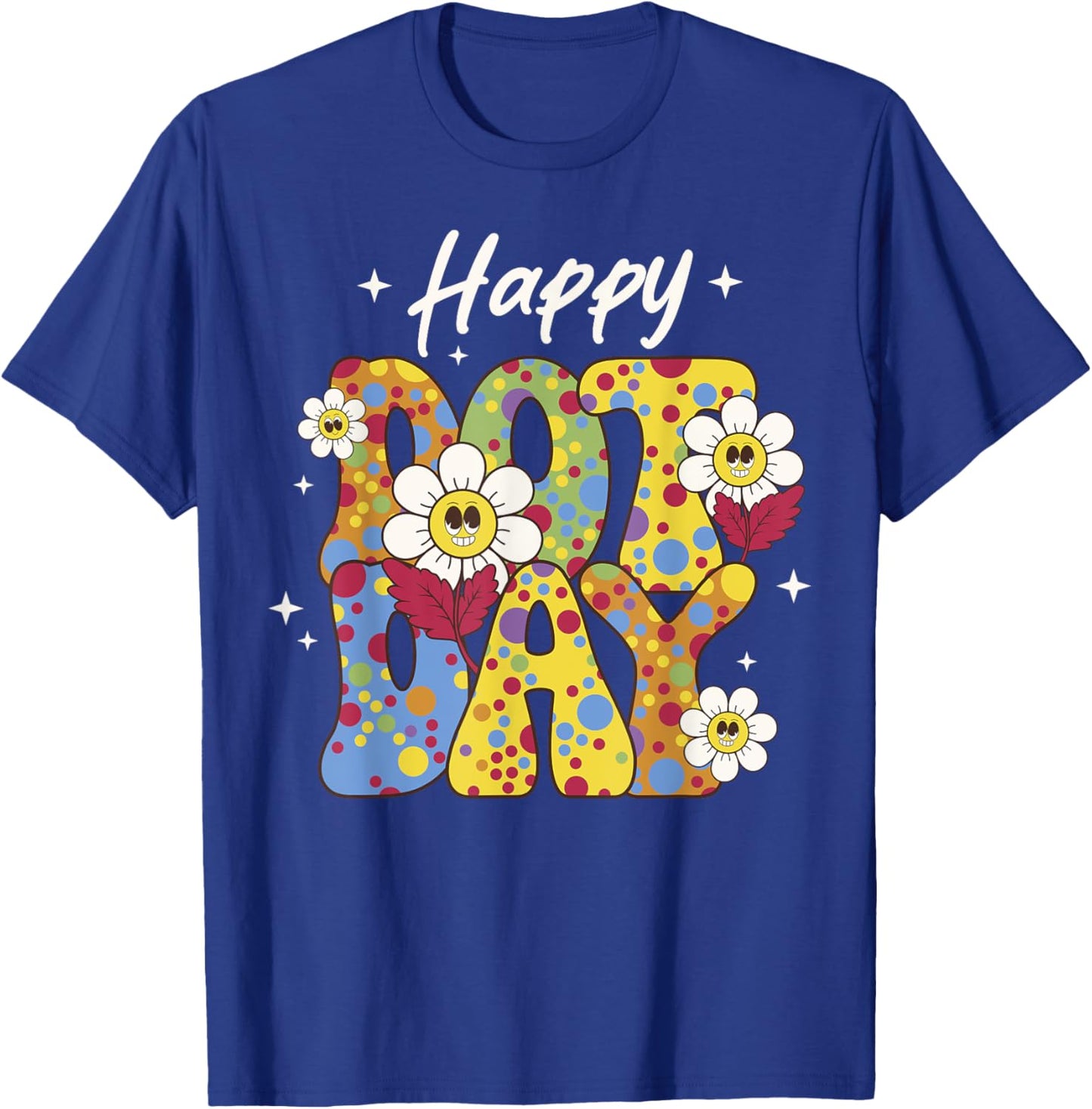 Happy Dot Day Colorful Polka Dots Kids Boys Girls Toddlers T-Shirt - T-Shirt | Royal