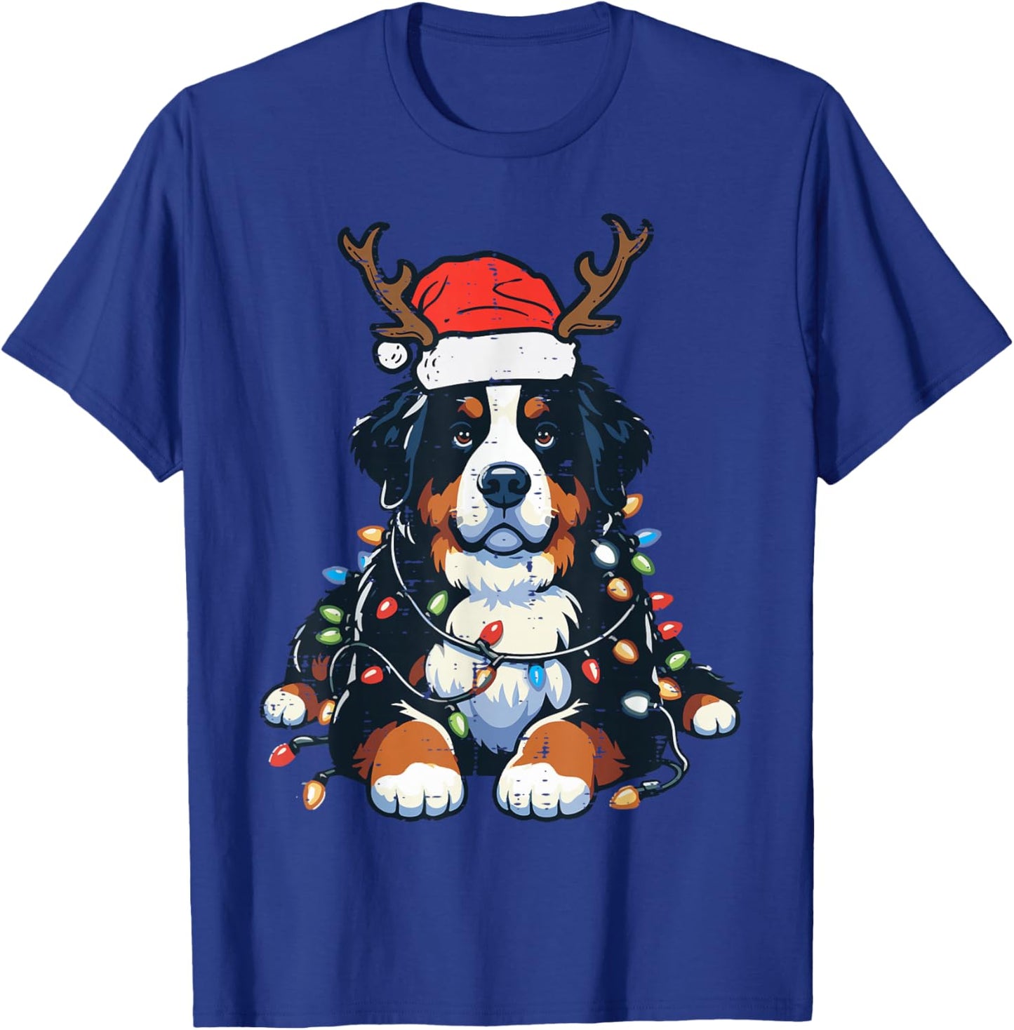 Christmas Bernese Mountain Dog Cute Xmas Pet Men Women Kids T-Shirt - T-Shirt | Royal