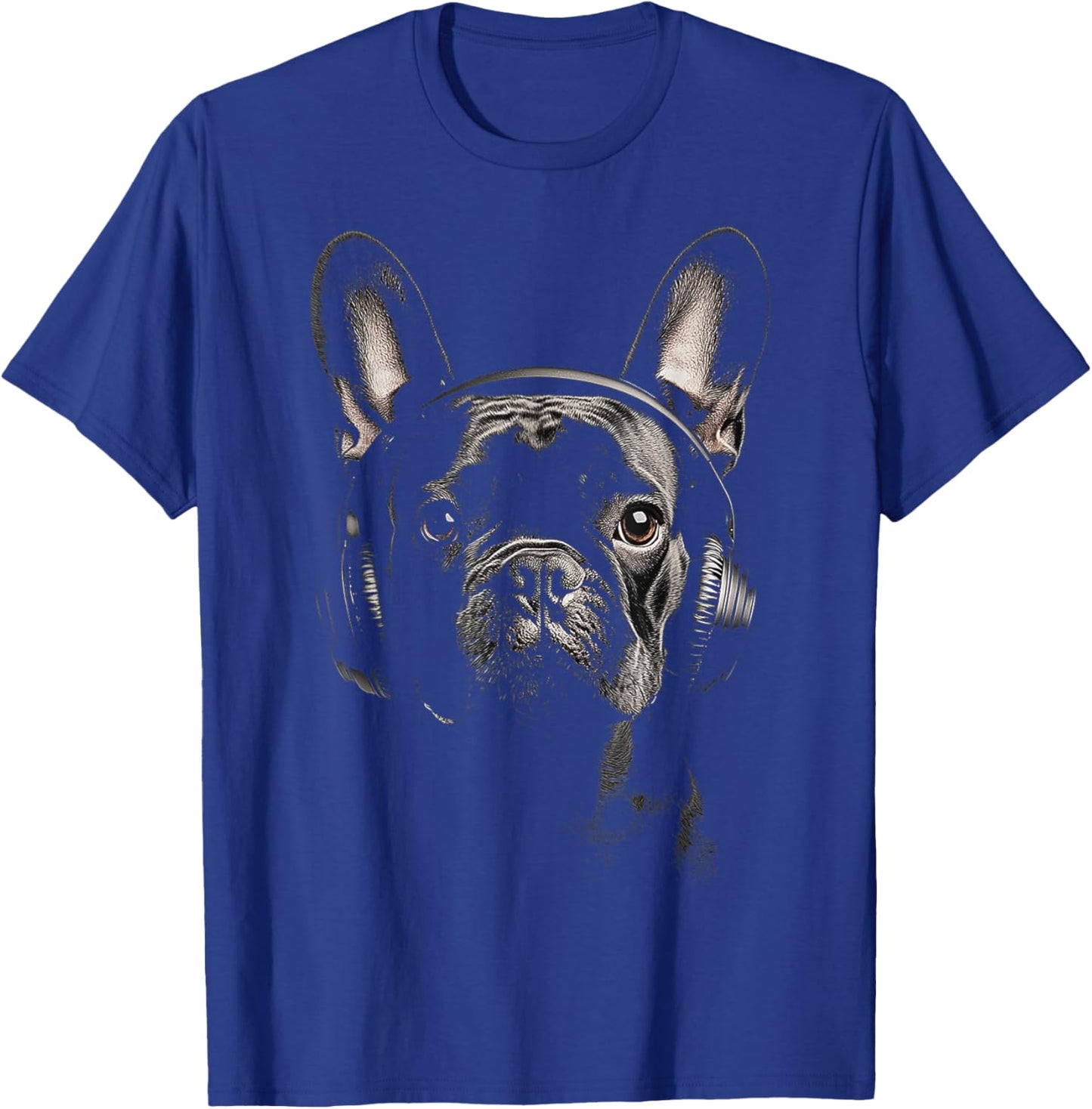 French Bulldog Dog Pet Art Music Headphone French Bulldog Women Kids T-Shirt - T-Shirt | Royal
