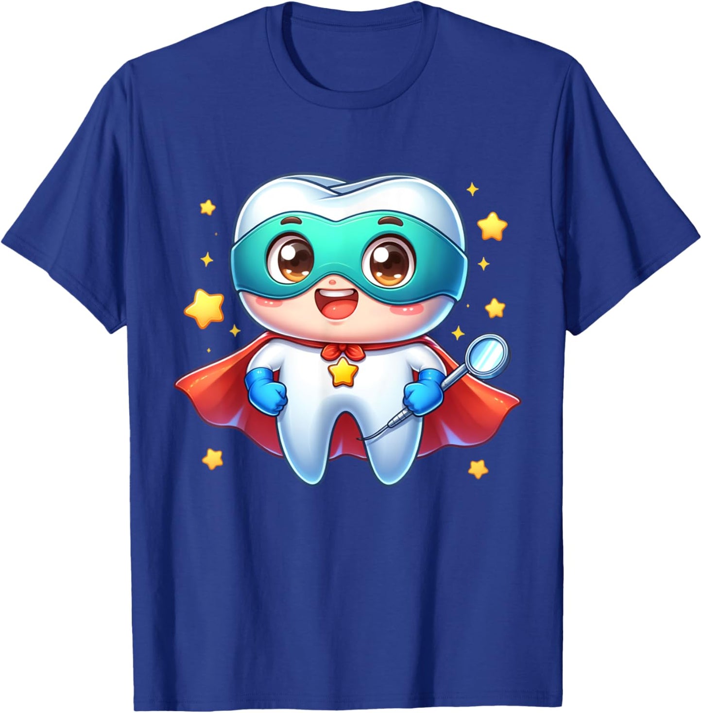 Cute Super Hero Dentist Superhero Tooth Doctor T-Shirt - T-Shirt | Royal