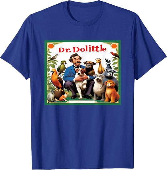 Animal Doctor & Communicator Dr Dolittle Children's Book Cover T-Shirt - T-Shirt | Royal
