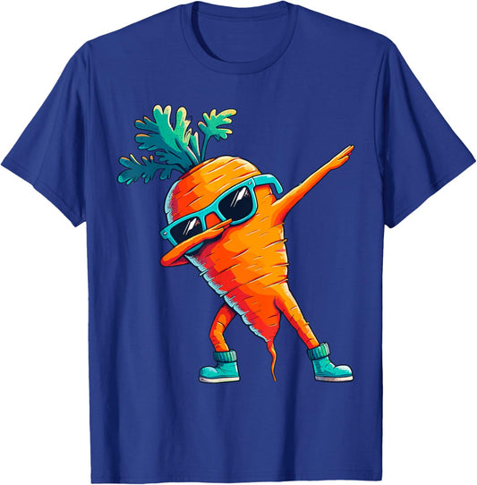 Carrot Dabbing Dance Sunglasses Fruit Lovers T-Shirt - T-Shirt | Royal