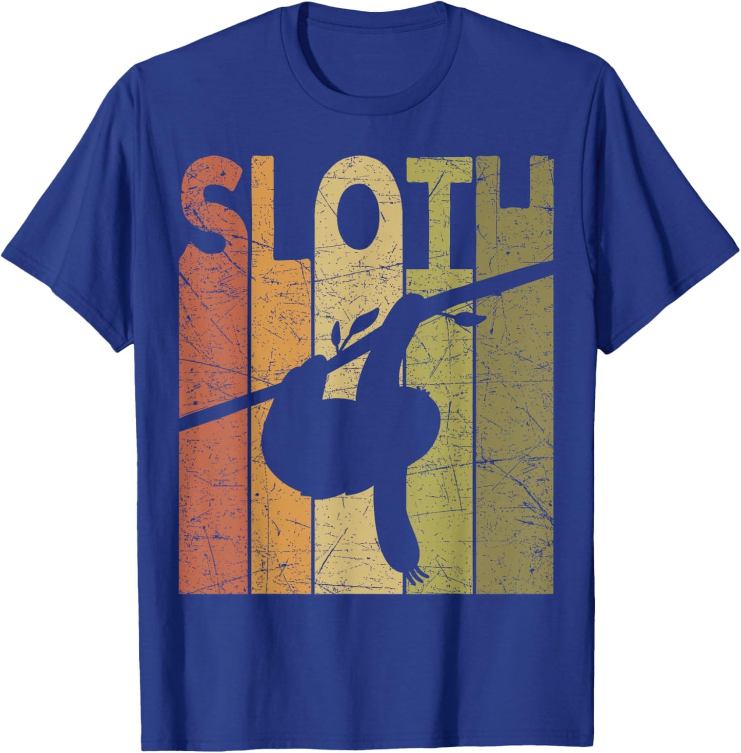 Sloth Vintage Lazy Sloth Retro Napping Sloth Lover T-Shirt - T-Shirt | Royal