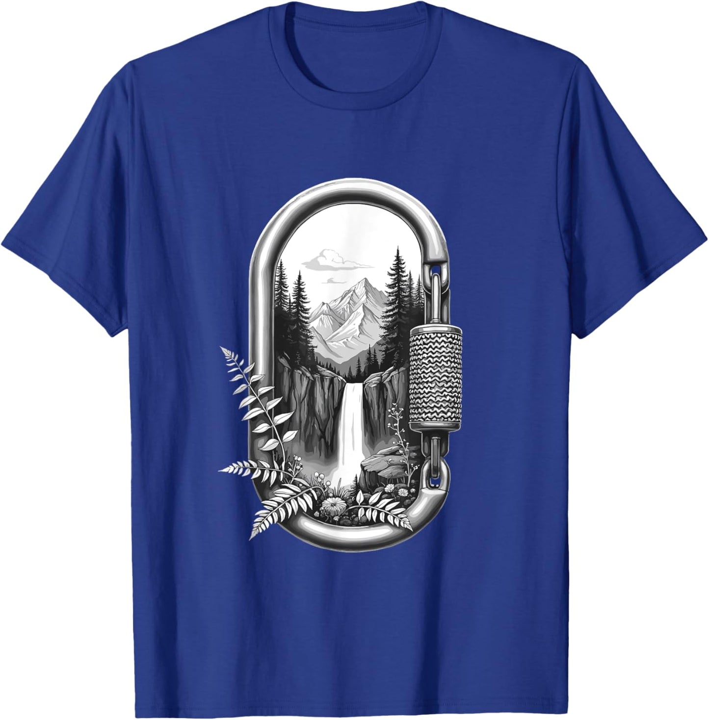 Scenic Mountain in Carabiner Frame T-Shirt - T-Shirt | Royal