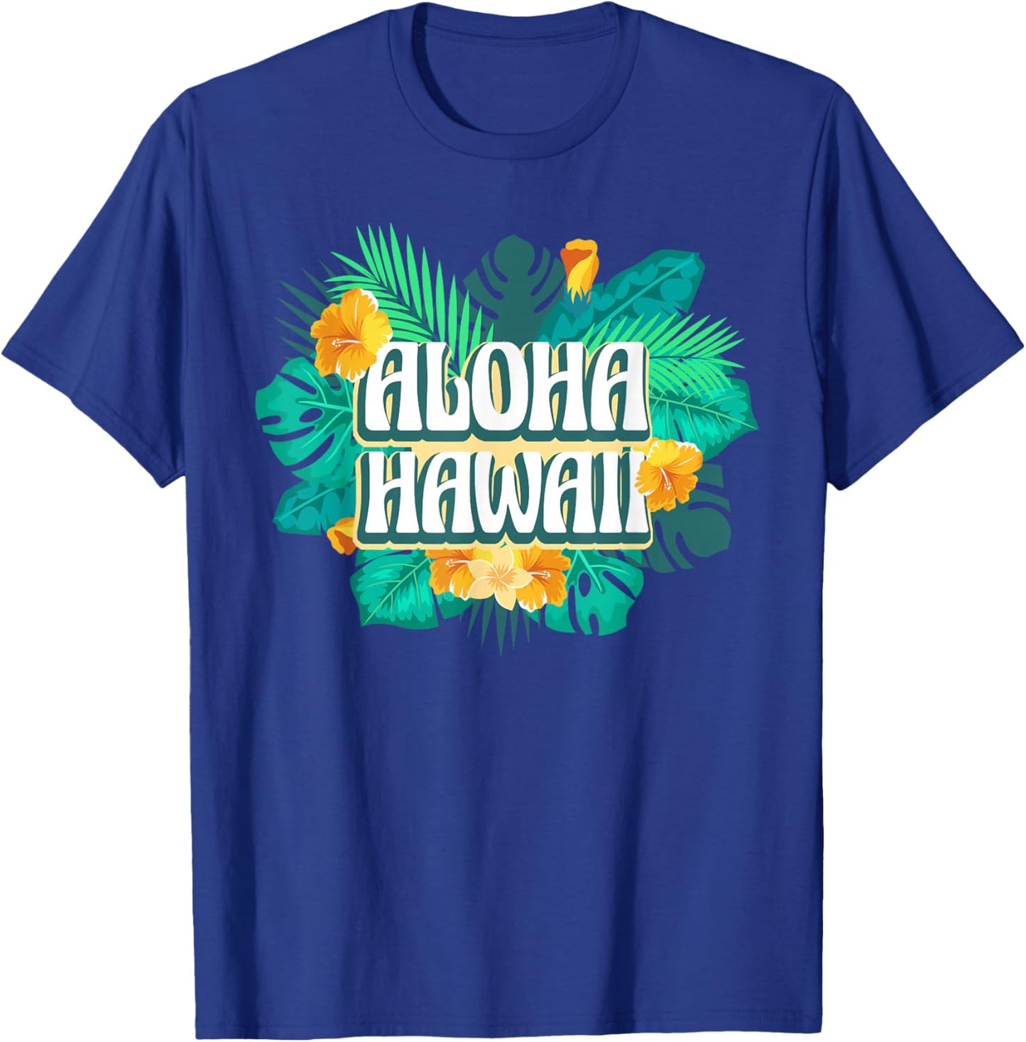 Cool Aloha Art Women Hawaii Vacation Hawaiian Aloha T-Shirt - T-Shirt | Royal