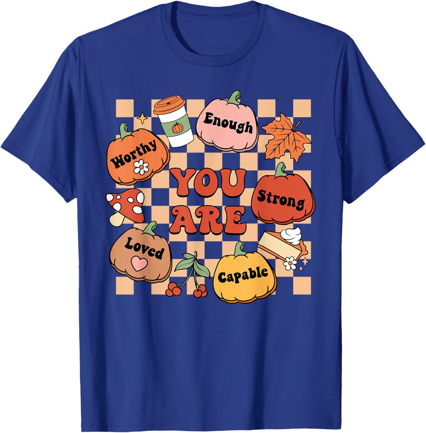 Retro You Are Pumpkin Fall School Counselor Thanksgiving T-Shirt - T-Shirt | Royal