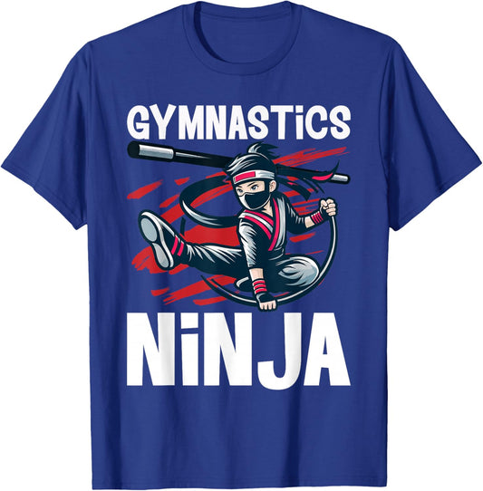 Gymnastics Ninja Boy Funny Sports T-Shirt - T-Shirt | Royal