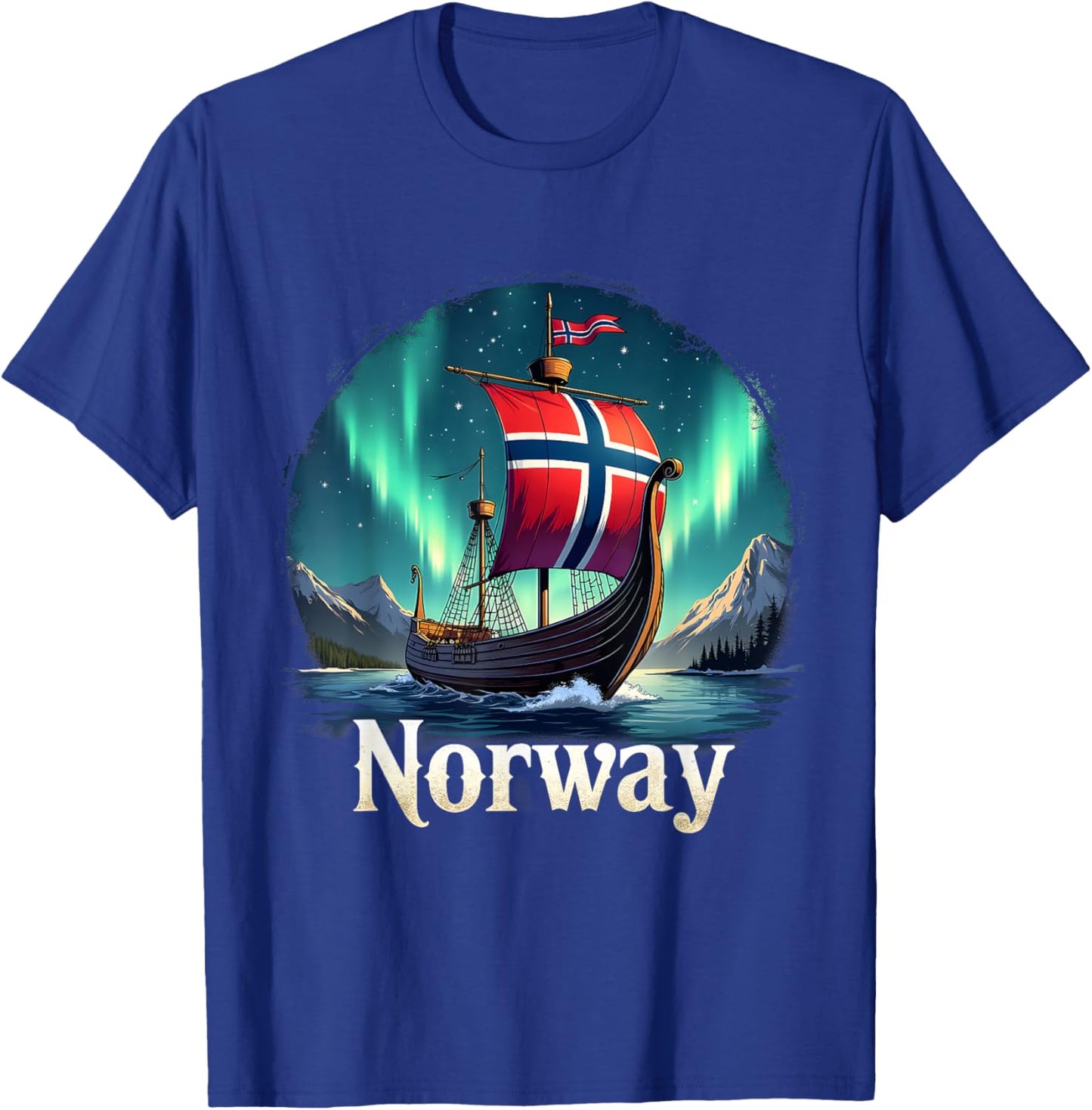 Travel To Norway Family Matching Outfits Norway Viking Ship T-Shirt - T-Shirt | Royal