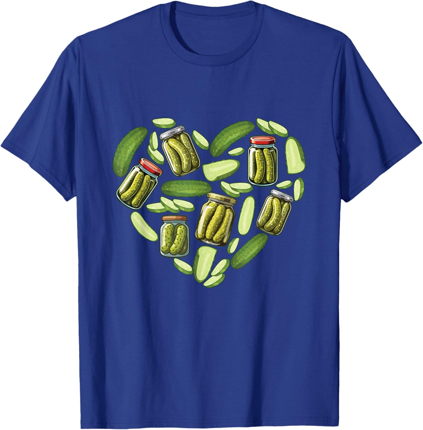 Pickle Heart - Dill Pickle Lover Pickling Cucumber T-Shirt - T-Shirt | Royal