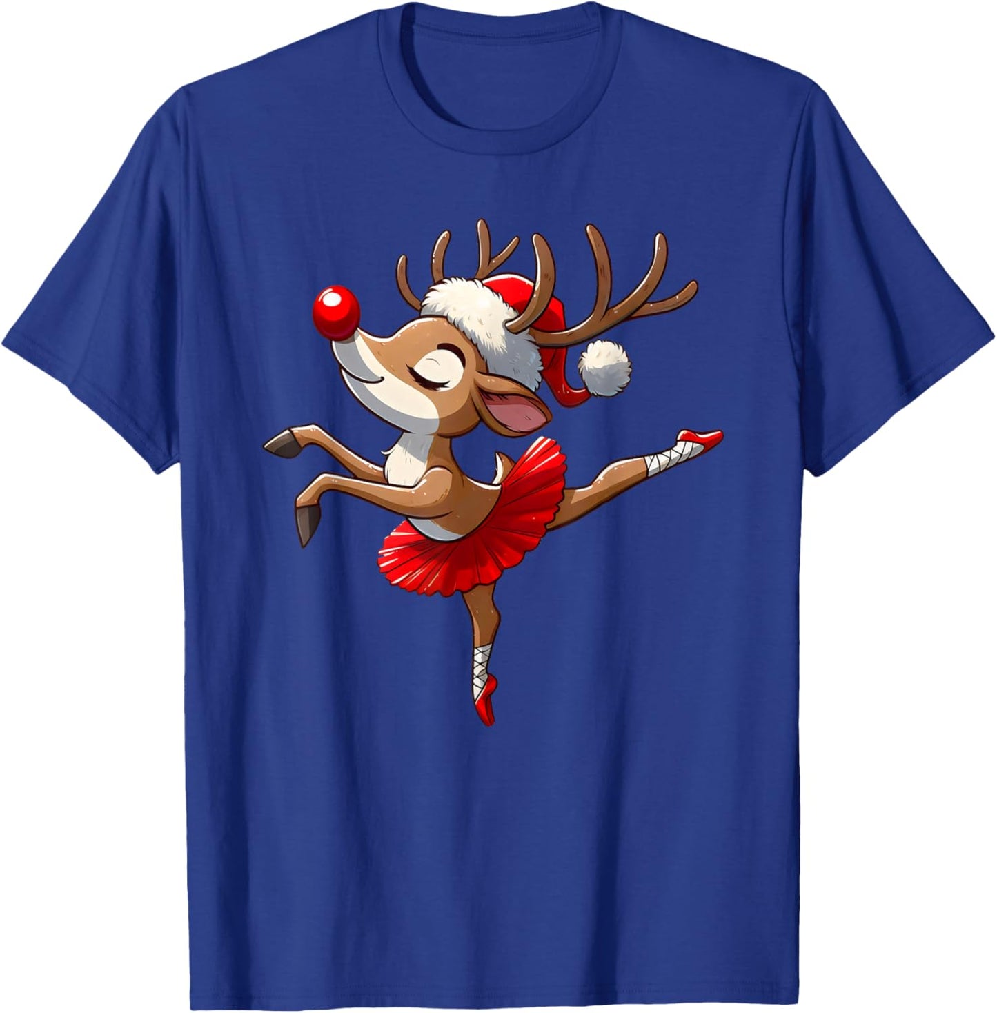 Merry Christmas Ballet Reindeer Dancing Ballet Teacher Women T-Shirt - T-Shirt | Royal