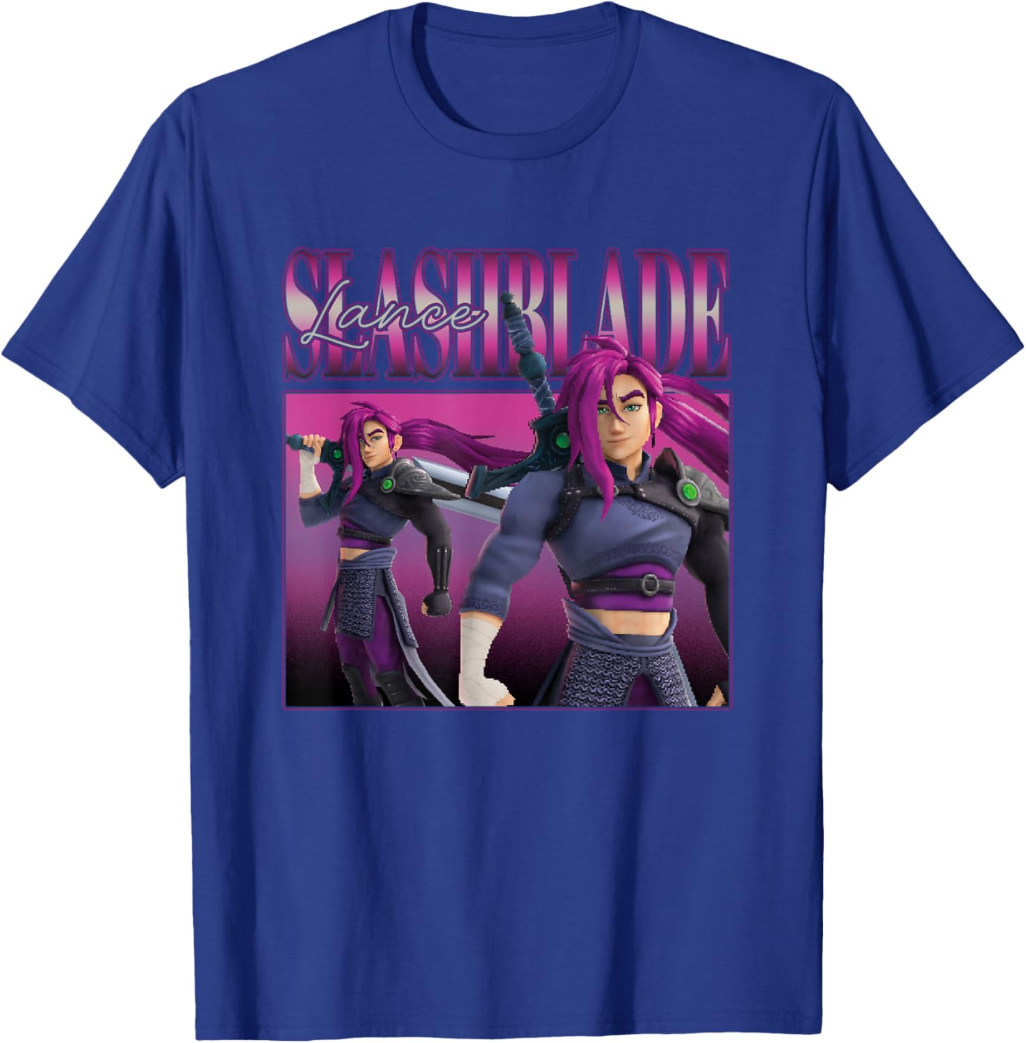 Disney Pixar Inside Out 2 Slashblade Lance Retro Big Poster T-Shirt - T-Shirt | Royal