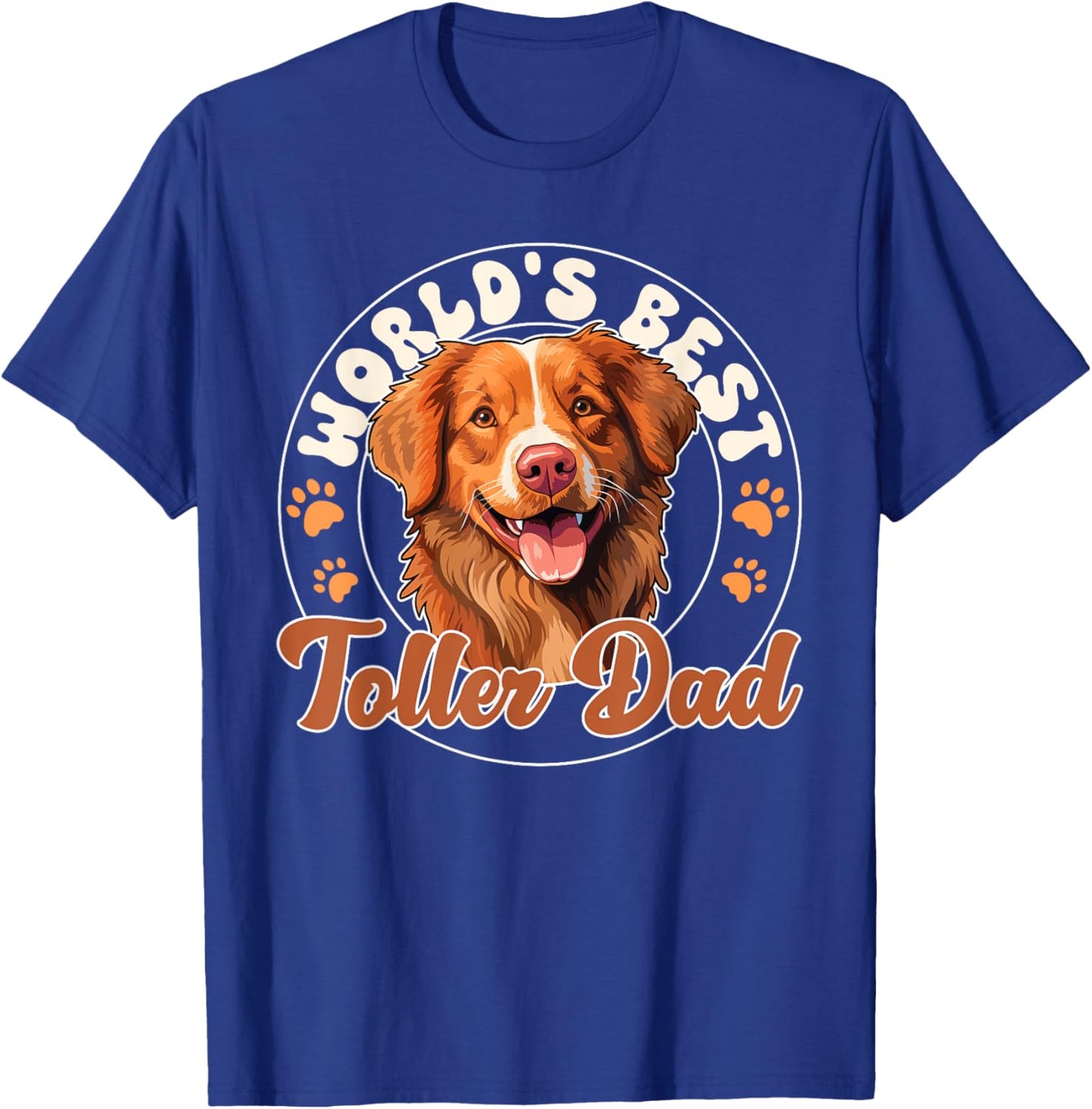 Nova Scotia Duck Tolling Retriever World's Best Toller Dad T-Shirt - T-Shirt | Royal