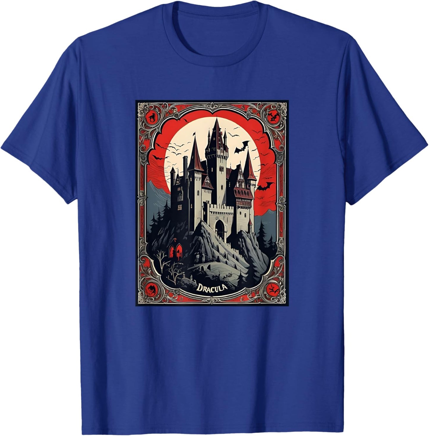 Dracula's Castle Book Cover Illustration T-Shirt - T-Shirt | Royal